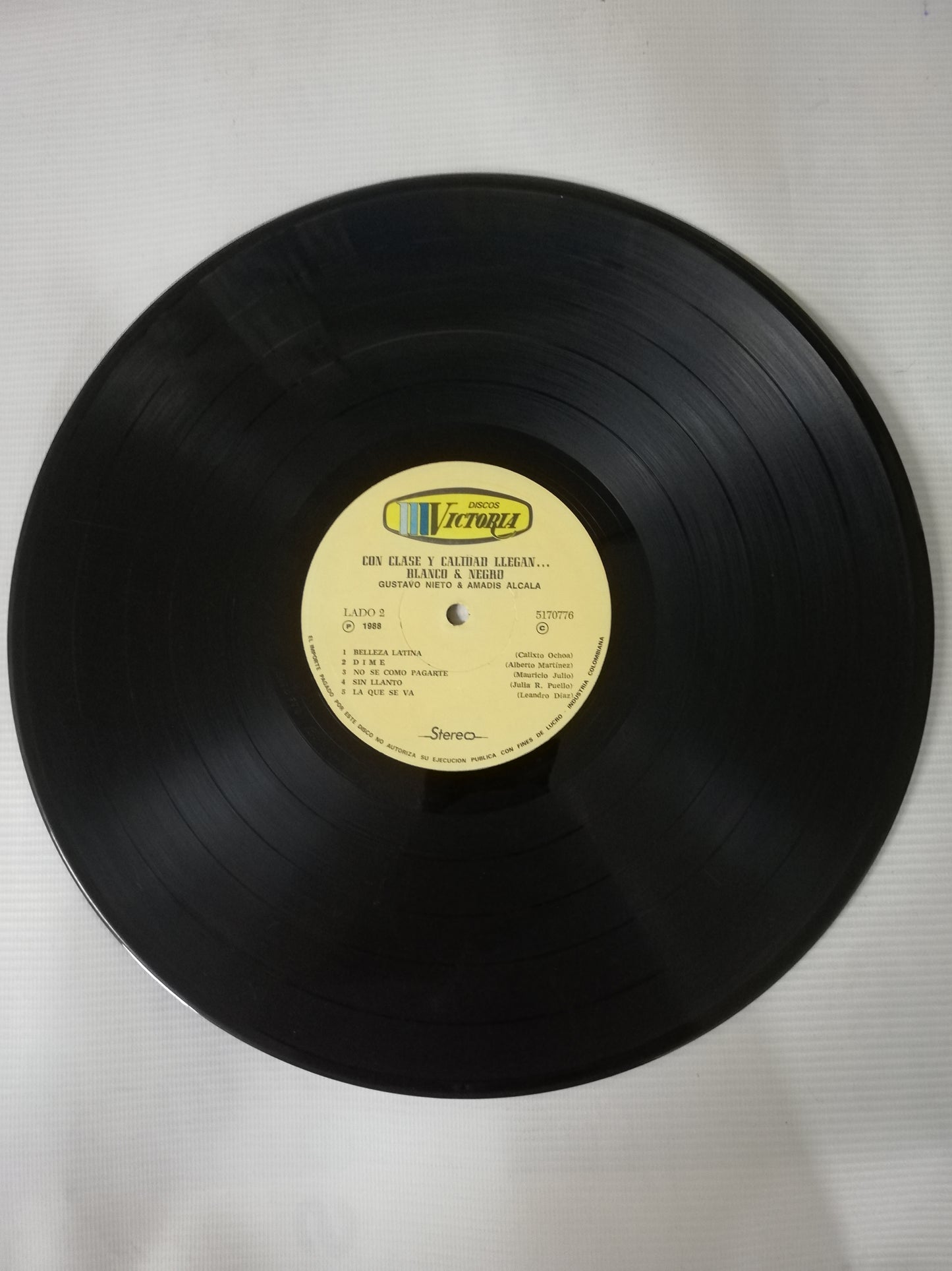 LP BLANCO & NEGRO: AMADIS ALCALA & GUSTAVO NIETO - CON CLASE Y CALIDAD LLEGAN...