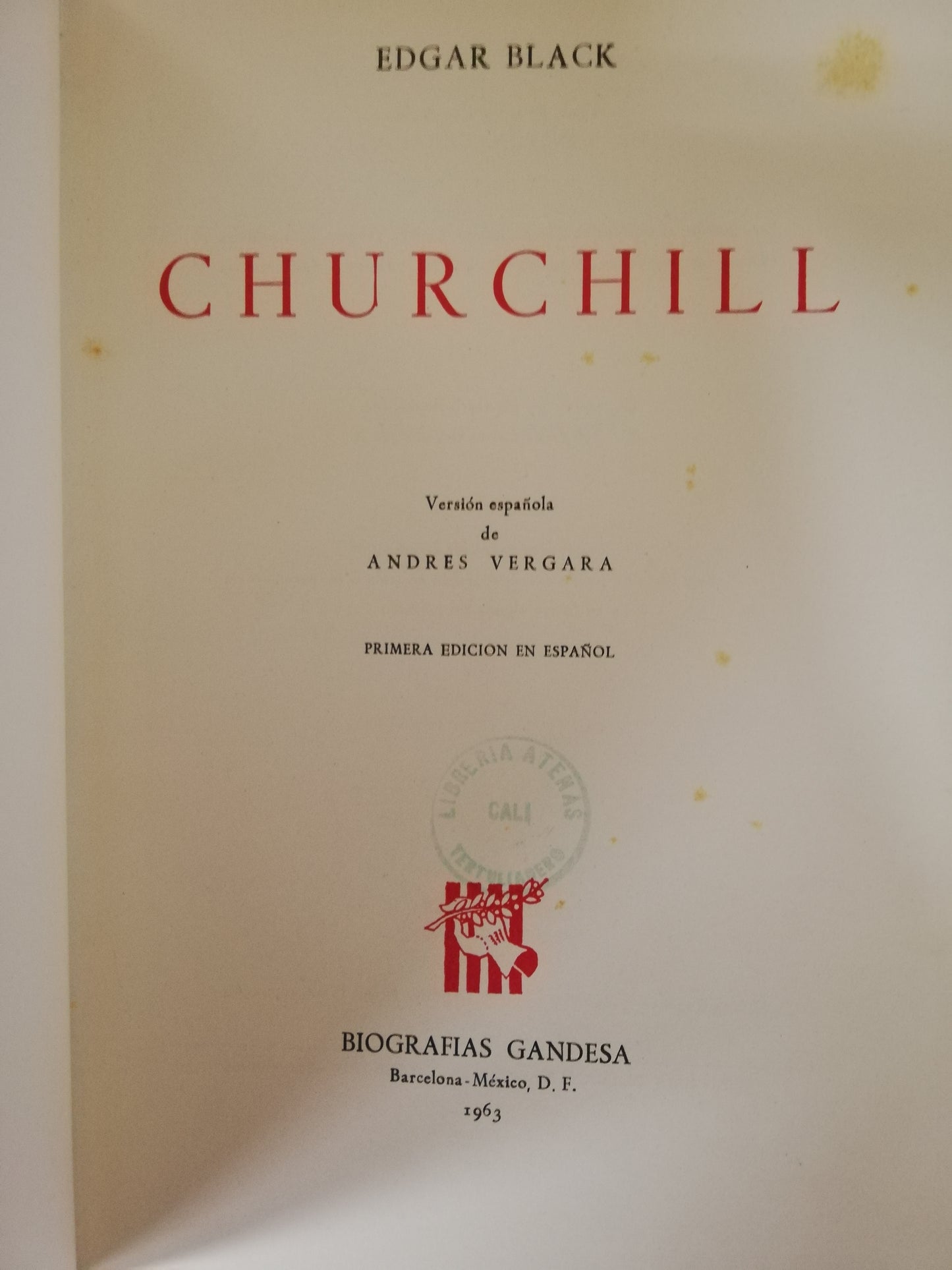 CHURCHILL - EDGAR BLACK
