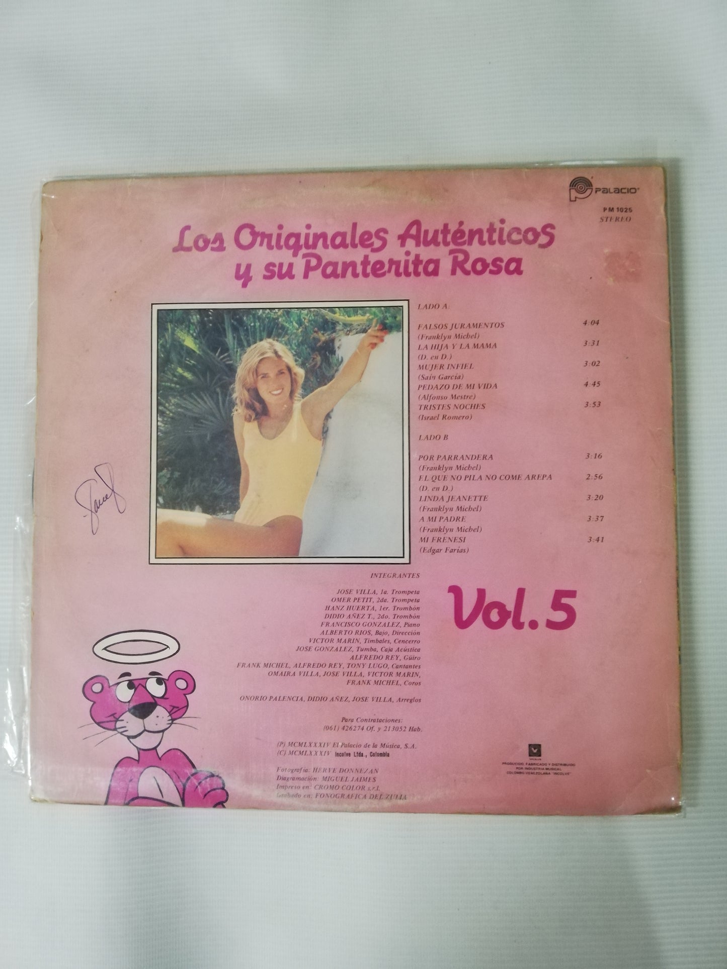 LP LOS ORIGINALES AUTÉNTICOS Y SU PANTERITA ROSA - VOL. 5
