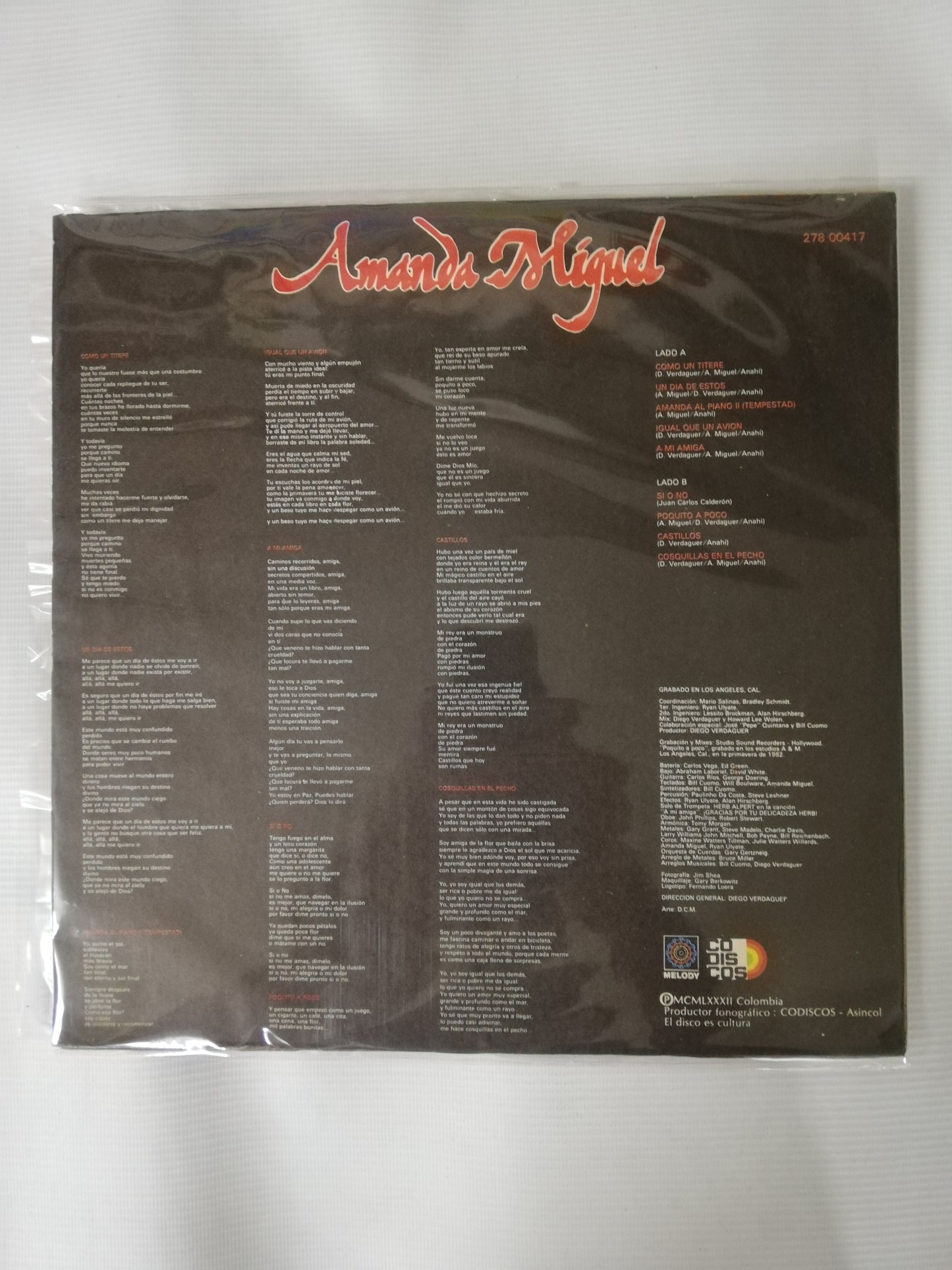 LP AMANDA MIGUEL - EL SONIDO VOL. 2
