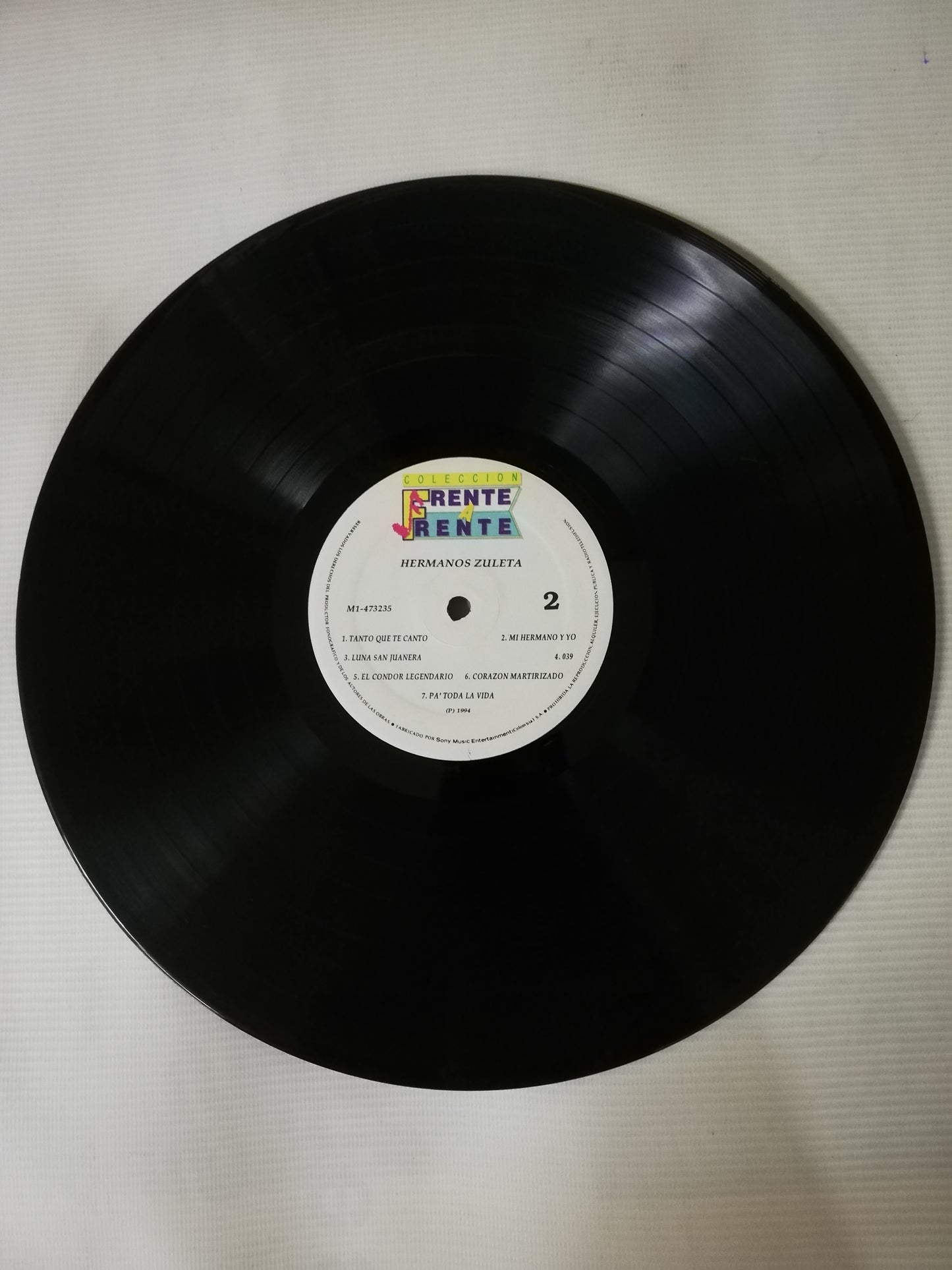 LP DIOMEDES DIAZ / LOS HERMANOS ZULETA - COLECCIÓN FRENTE A FRENTE