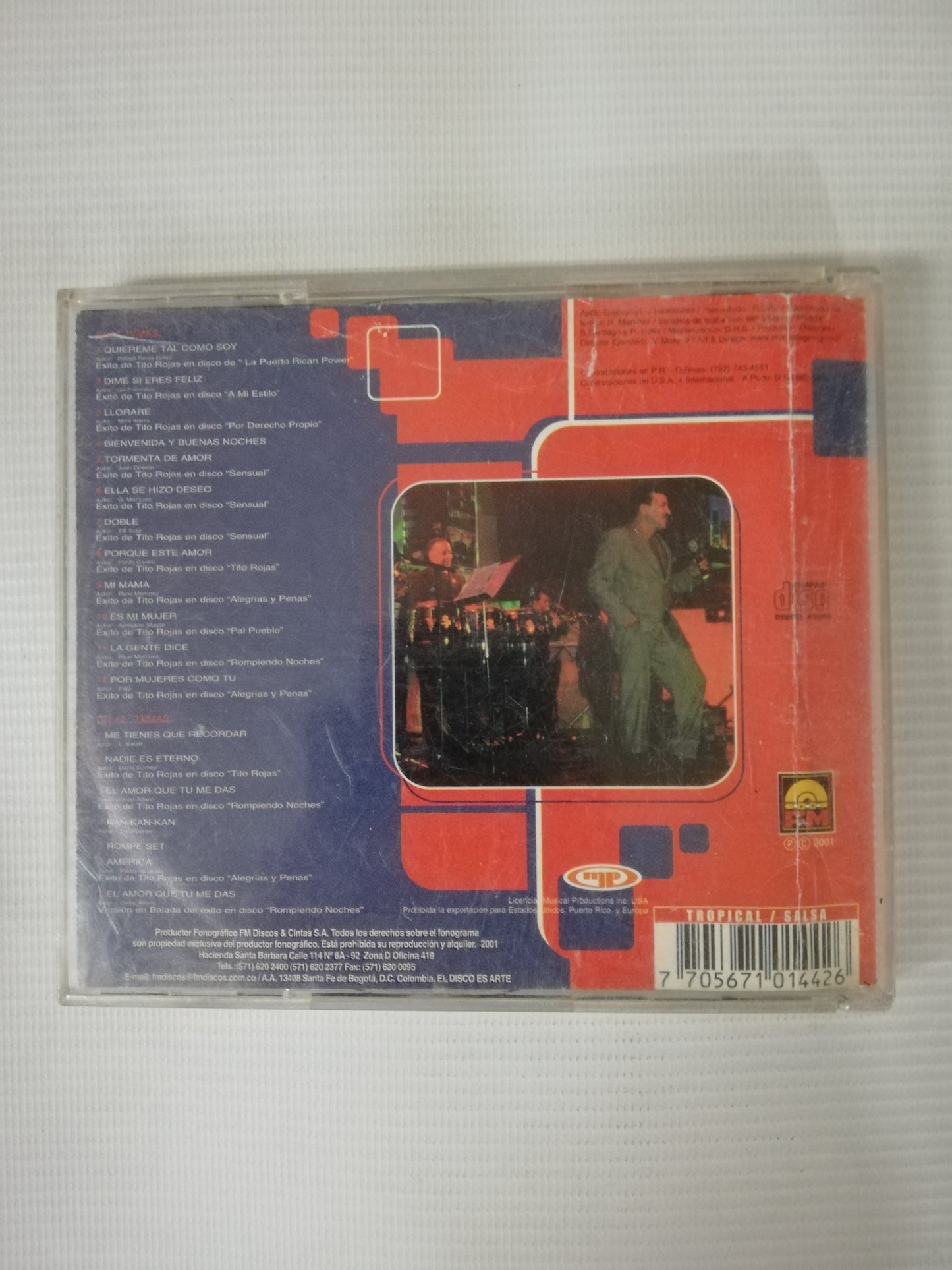 CD TITO ROJAS - TITO ROJAS LIVE: AUTENTICAMENTE EN VIVO - CD X 2