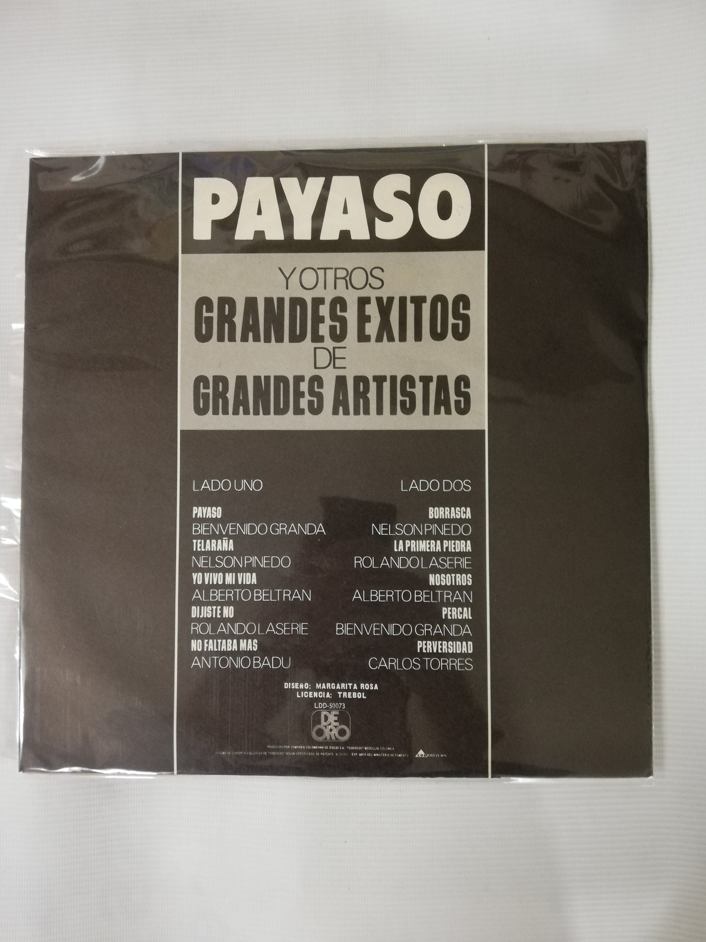 LP PAYASO Y OTROS GRANDES EXITOS DE GRANDES ARTISTAS - VARIOS INTÉRPRETES