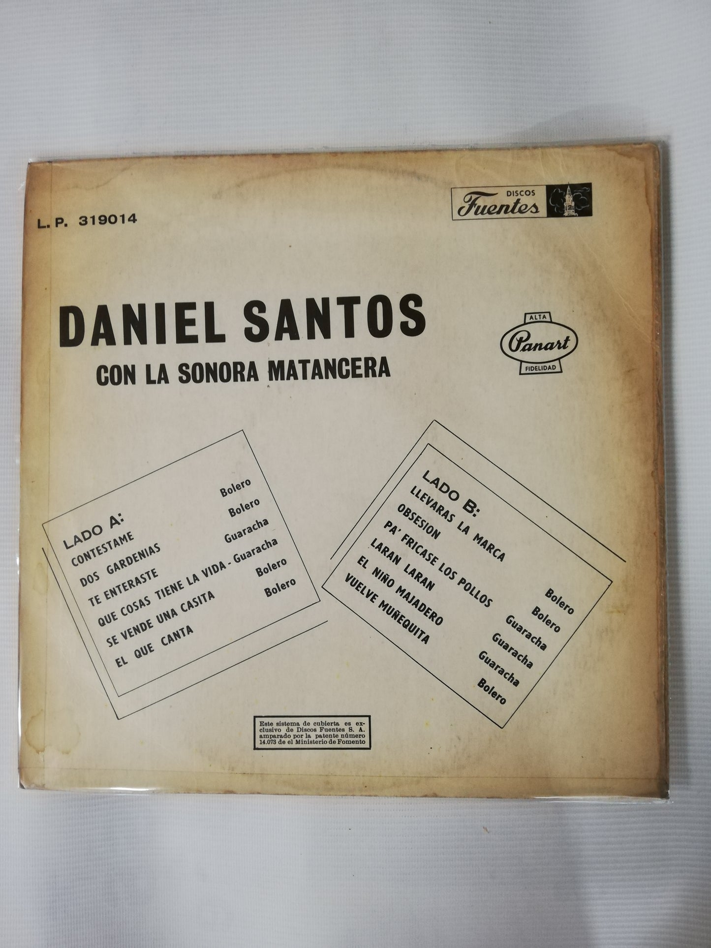 LP DANIEL SANTOS - DANIEL SANTOS CON LA SONORA MATANCERA VOL. 1