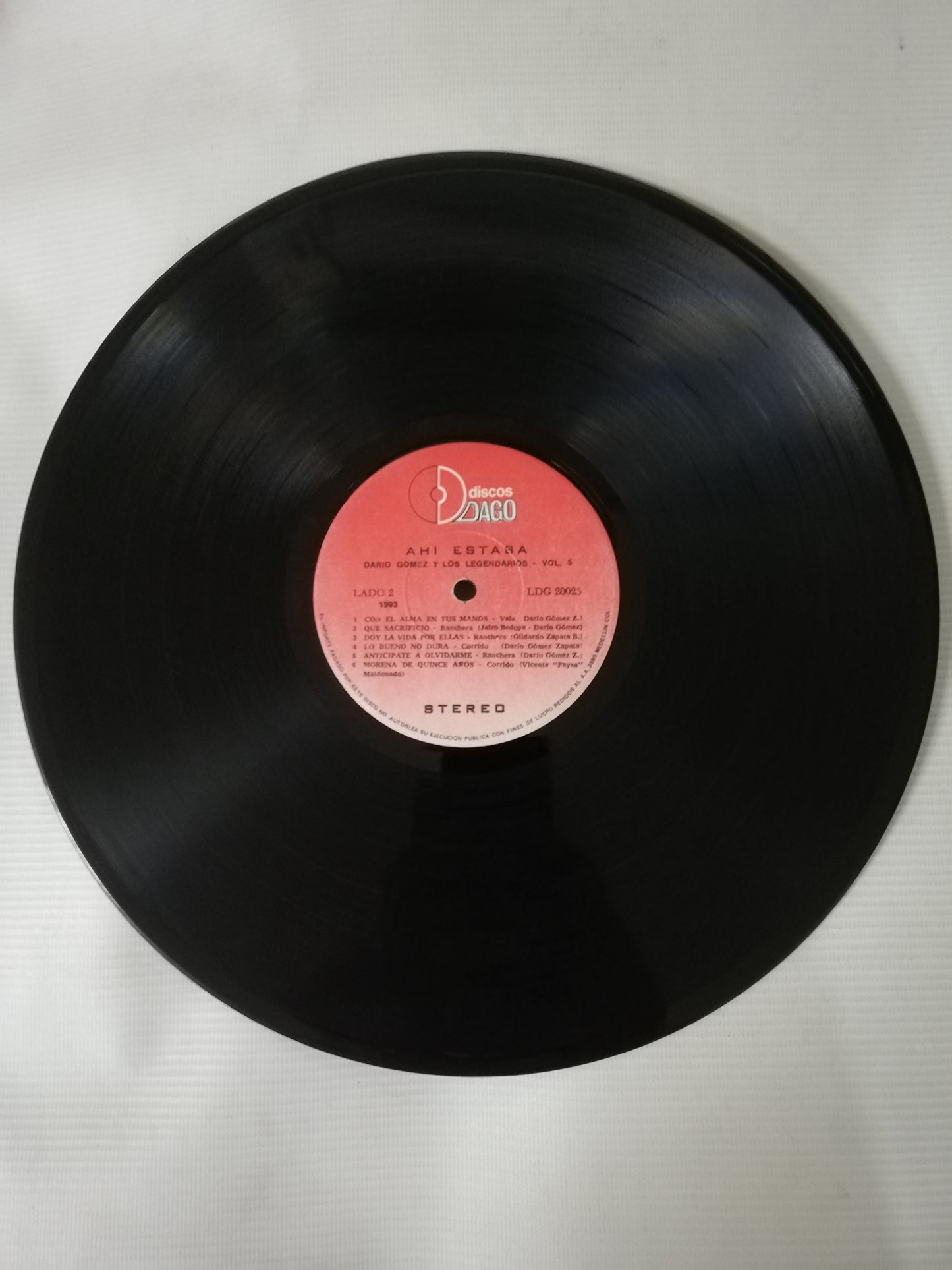 LP DARIO GOMEZ Y LOS LEGENDARIOS - AHI ESTABA VOL. 5