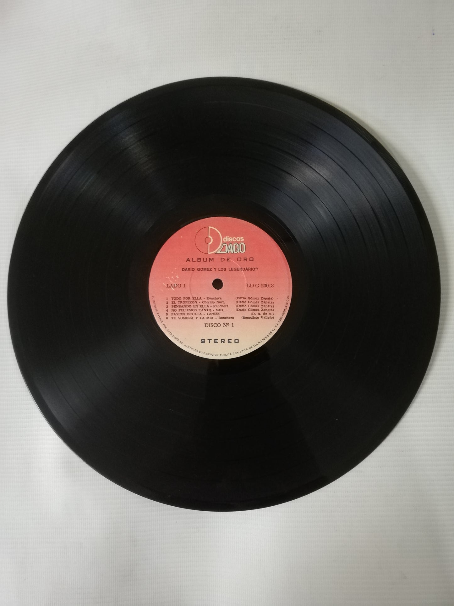 LP DARIO GOMEZ Y LOS LEGENDARIOS - ALBUM DE ORO - 36 EXITOS - VINYL X 3