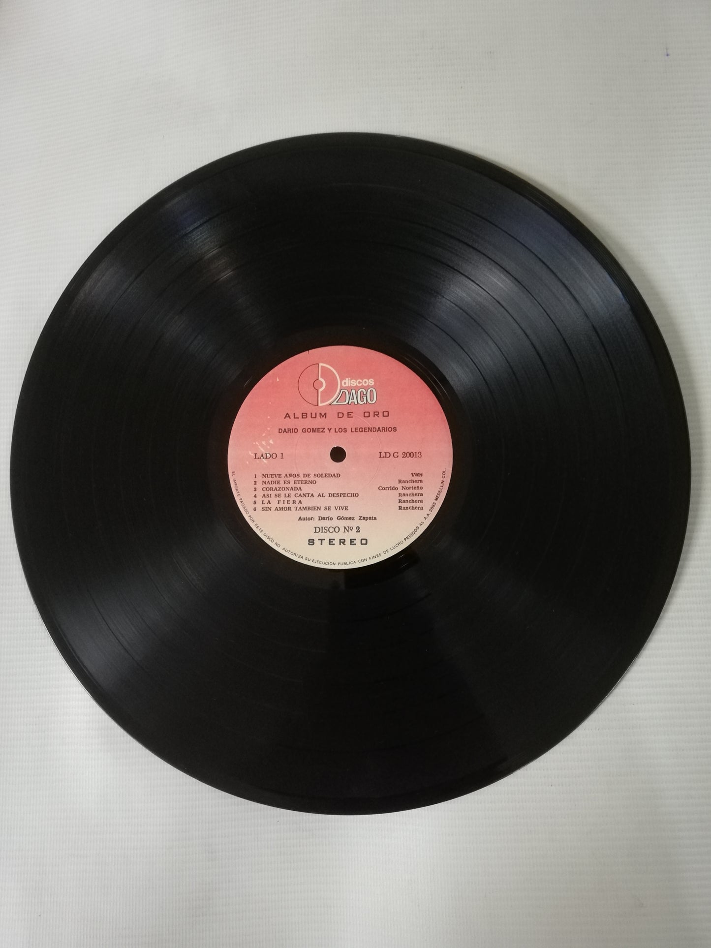 LP DARIO GOMEZ Y LOS LEGENDARIOS - ALBUM DE ORO - 36 EXITOS - VINYL X 3