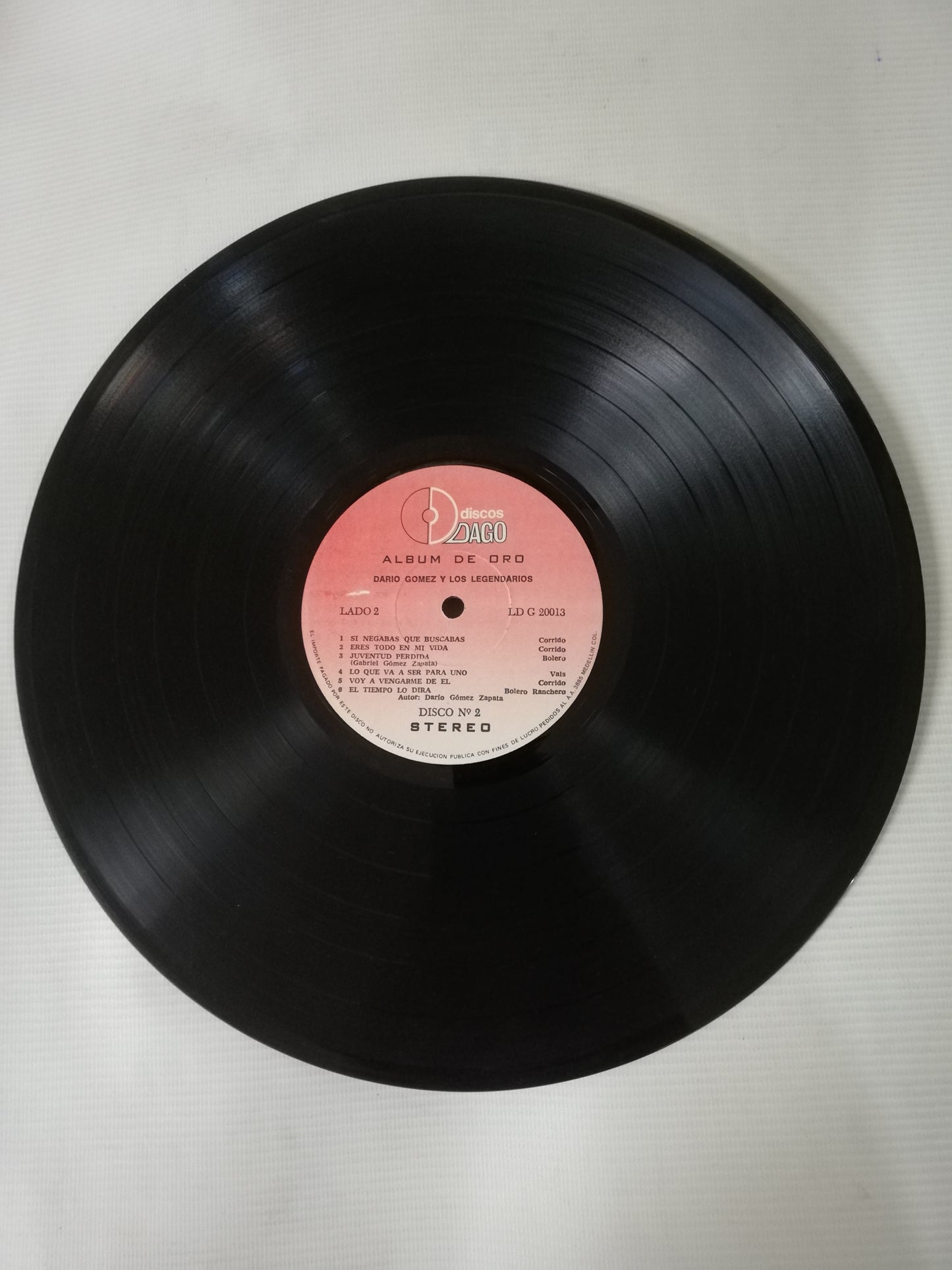 LP DARIO GOMEZ Y LOS LEGENDARIOS - ALBUM DE ORO - 36 EXITOS - VINYL X 3