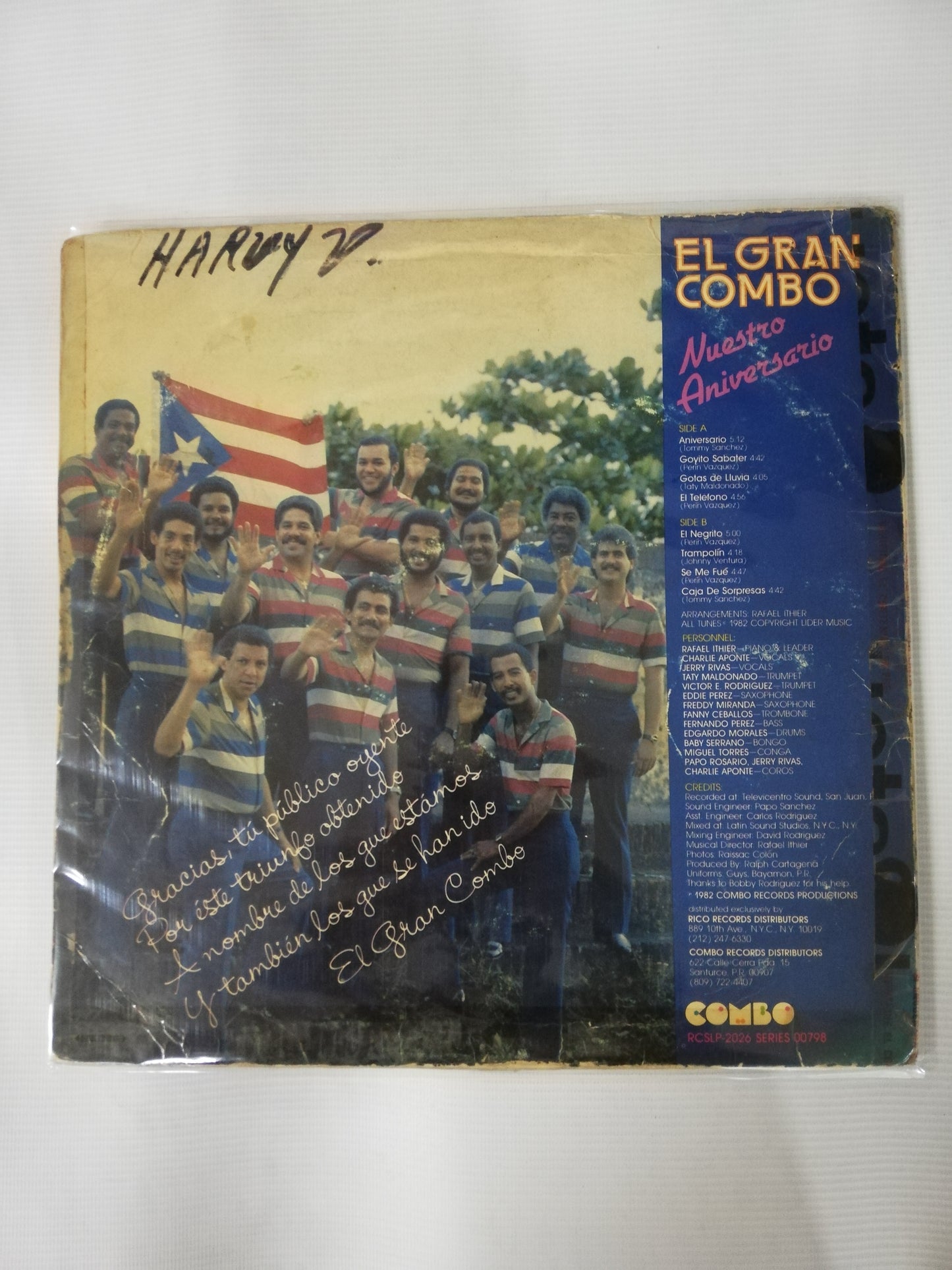 LP EL GRAN COMBO DE PUERTO RICO - NUESTRO ANIVERSARIO