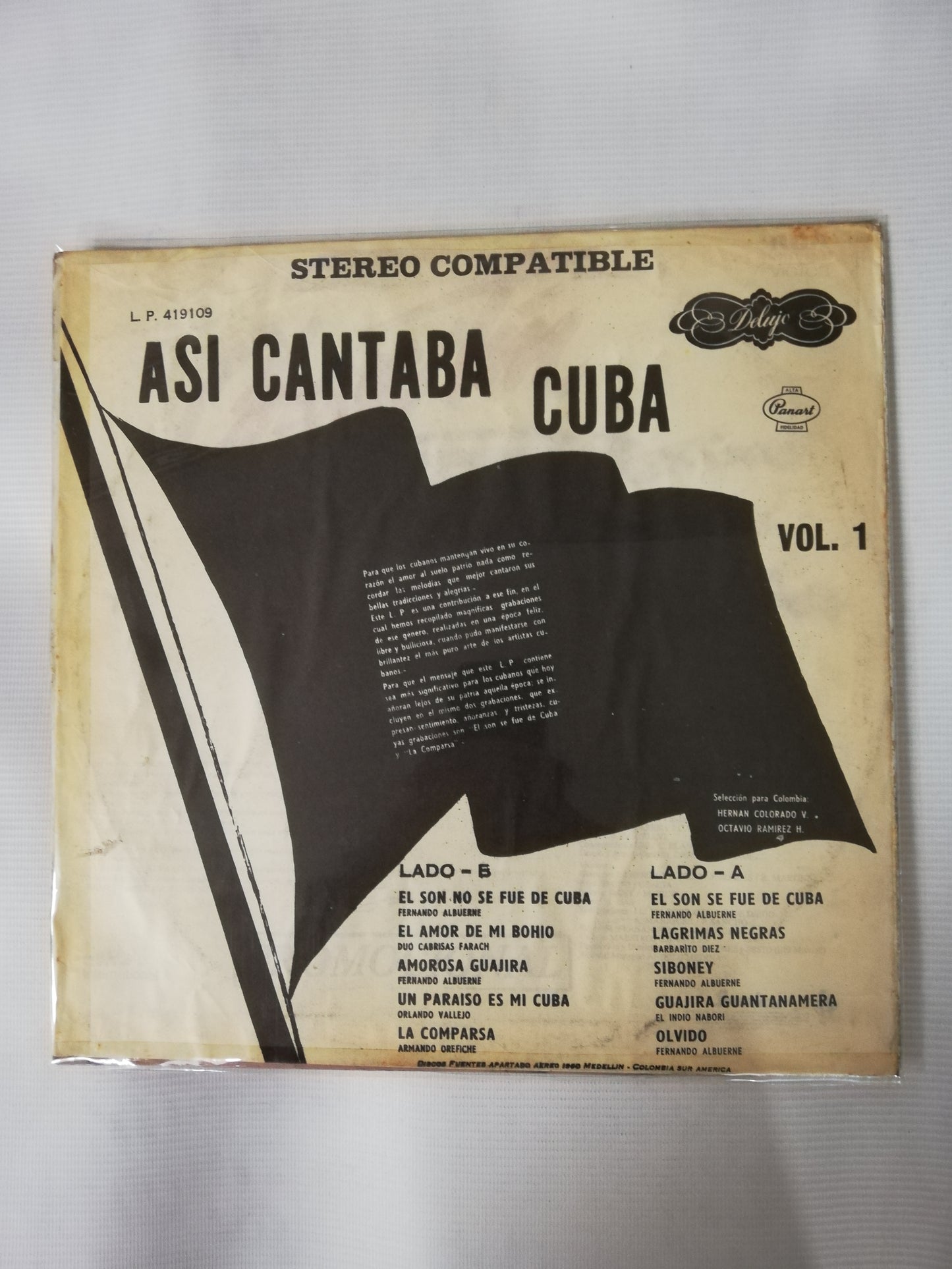LP ASI CANTABA CUBA - ASI CANTABA CUBA VOL. 1