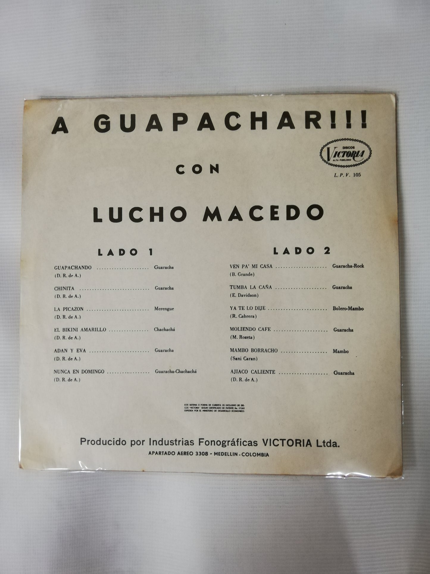 LP LUCHO MACEDO - A GUAPACHAR CON LUCHO MACEDO