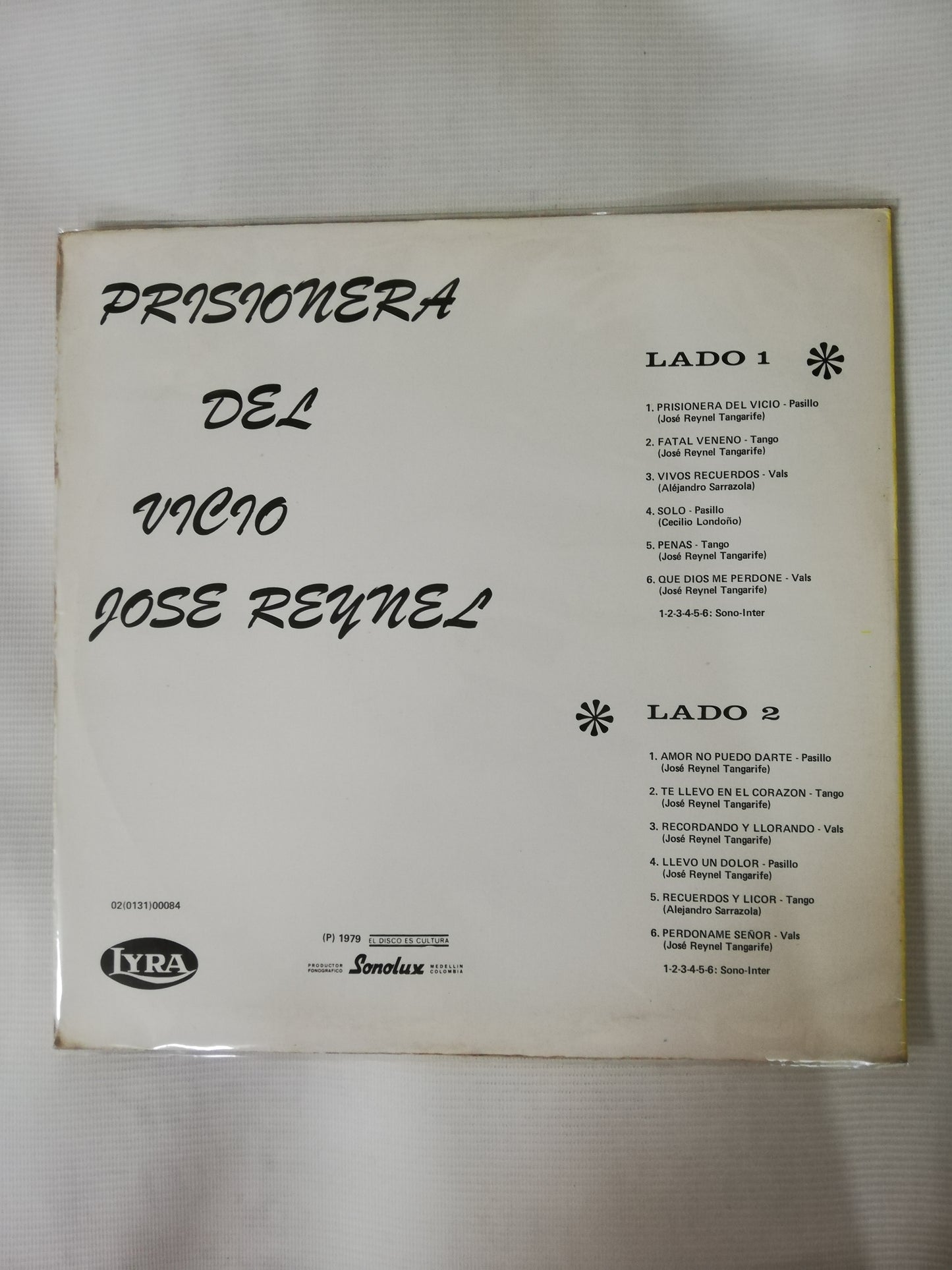LP JOSE REYNEL - PRISIONERA DEL VICIO