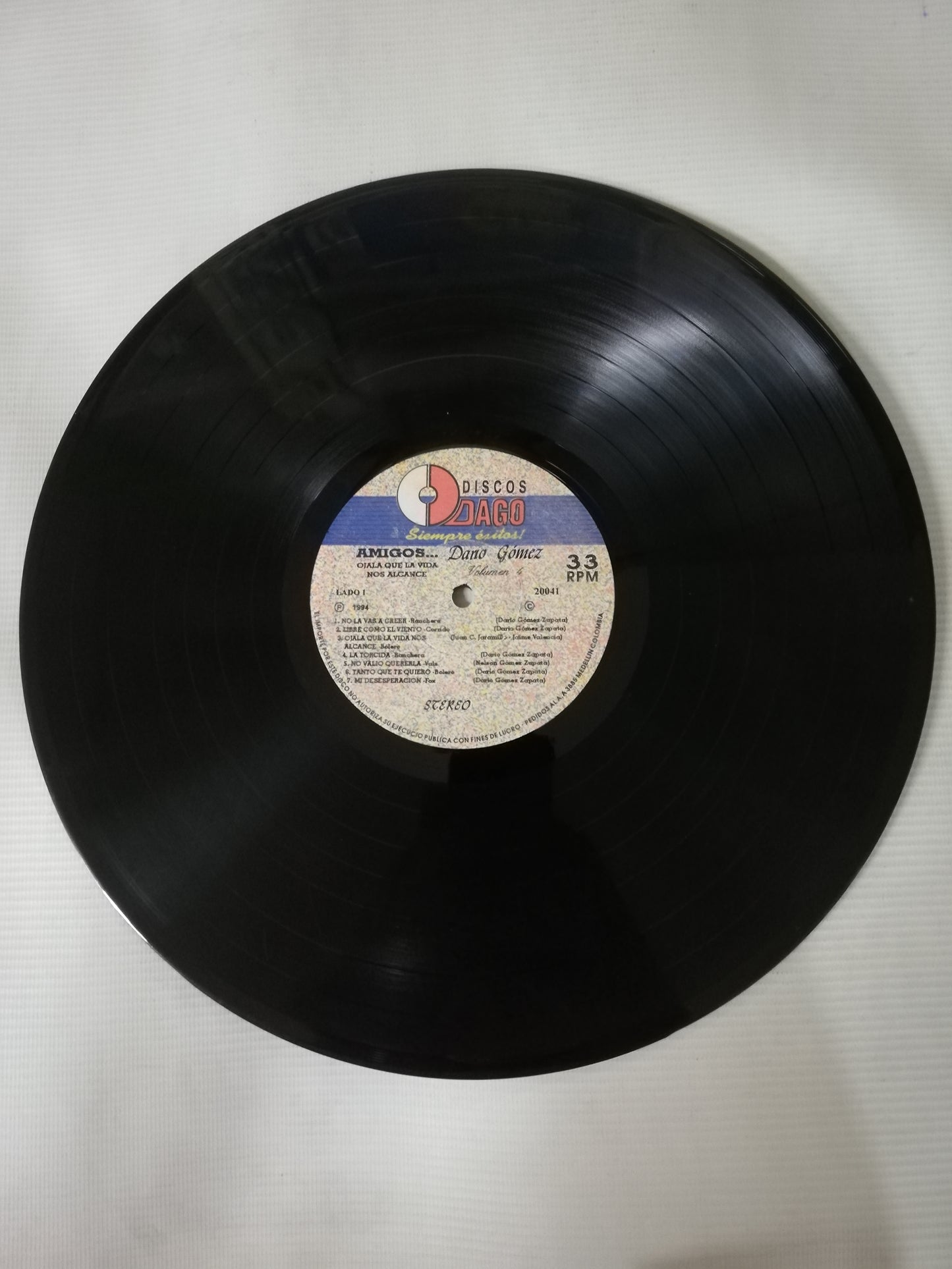 LP DARIO GOMEZ - AMIGOS...OJALA QUE LA VIDA NOS ALCANCE VOL. 4