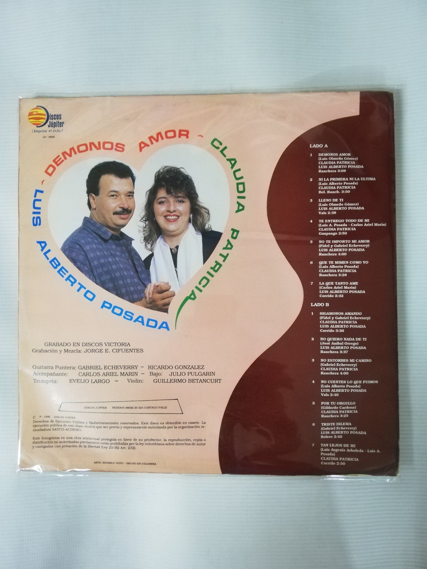 LP LUIS ALBERTO POSADA & CLAUDIA PATRICIA - DÉMONOS AMOR