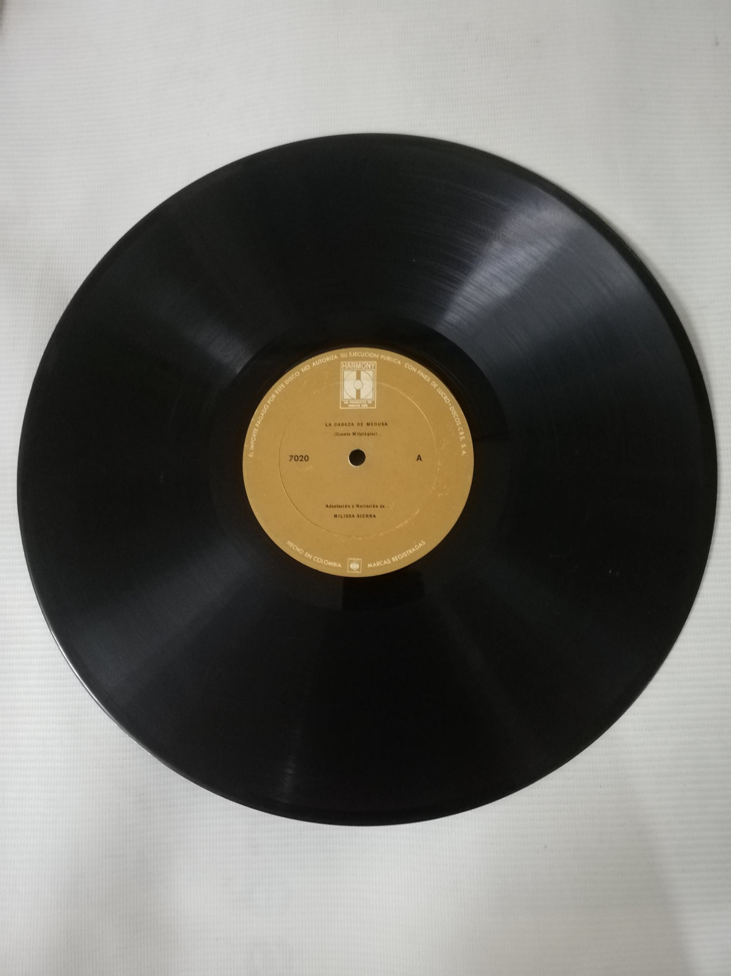 LP LAS 3 MANZANAS DE ORO / LA CABEZA DE MEDUSA: CUENTOS MITOLÓGICOS - ADAPTADOS Y DRAMATIZADOS POR MILISSA SIERRA