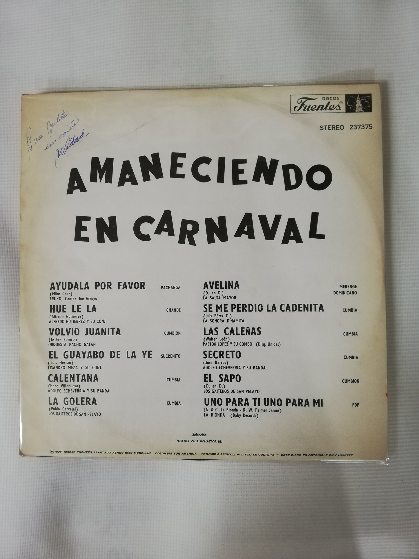 LP AMANECIENDO EN CARNAVAL - AMANECIENDO EN CARNAVAL VOL. 2