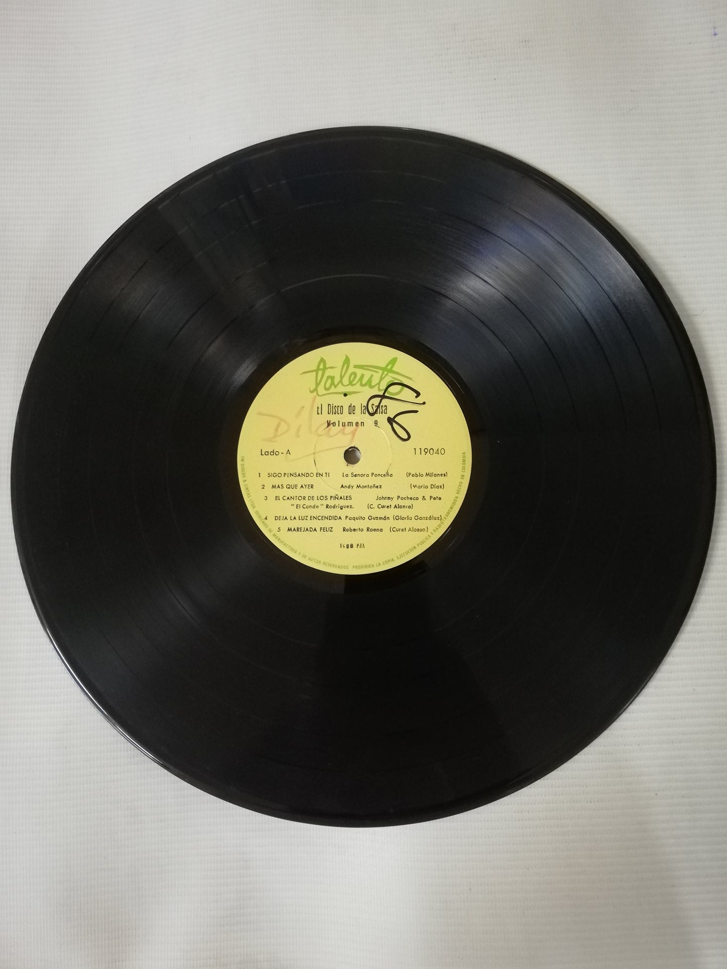 LP EL DISCO DE LA SALSA - EL DISCO DE LA SALSA VOL. 9