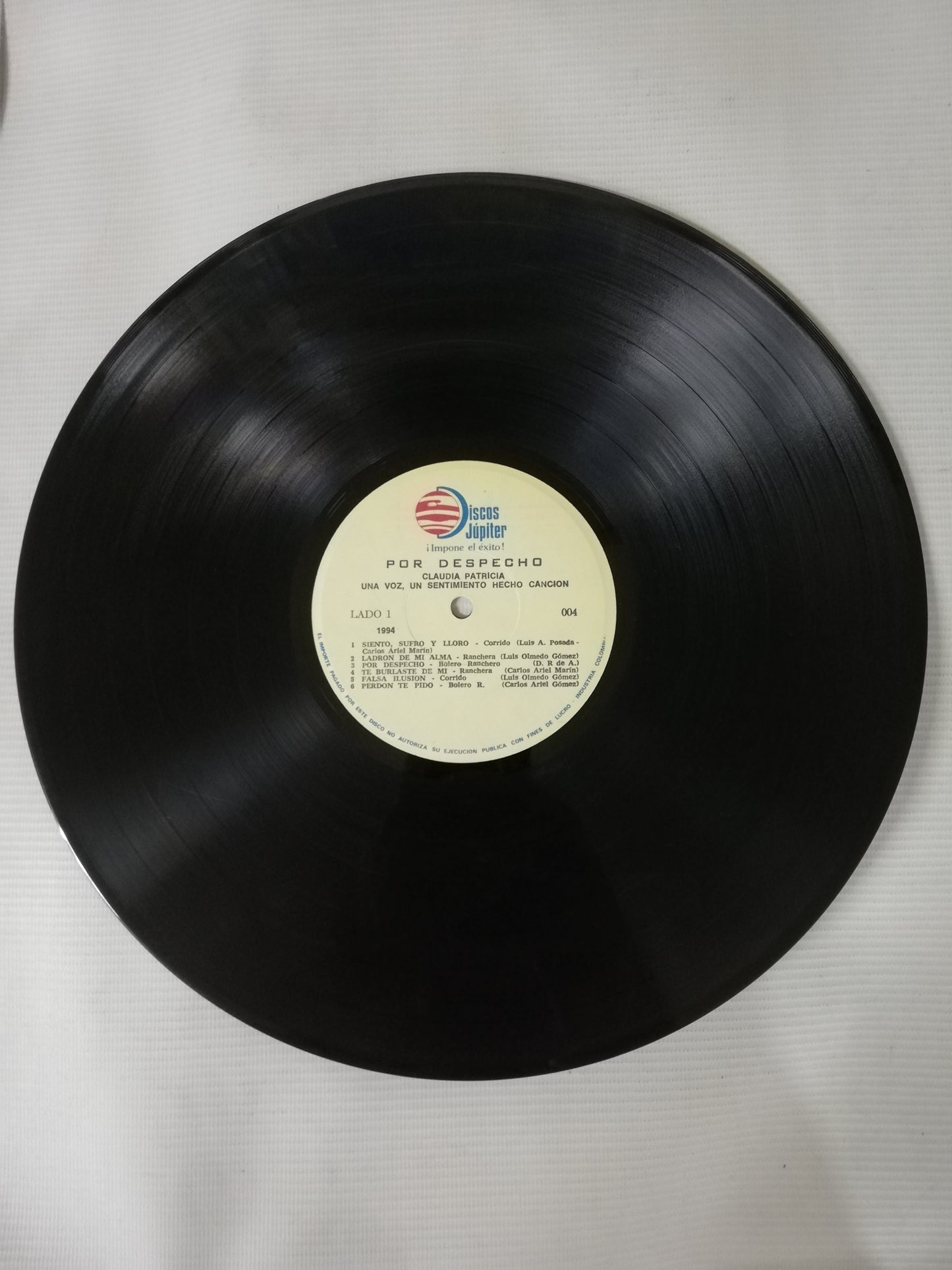 LP CLAUDIA PATRICIA - POR DESPECHO