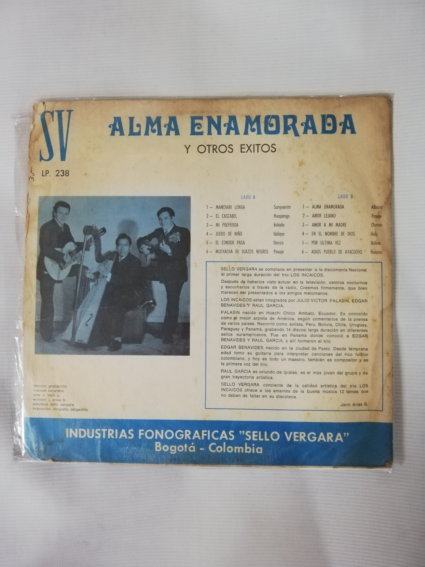 LP CONJUNTO LOS INCAICOS - ALMA ENAMORADA Y OTROS EXITOS
