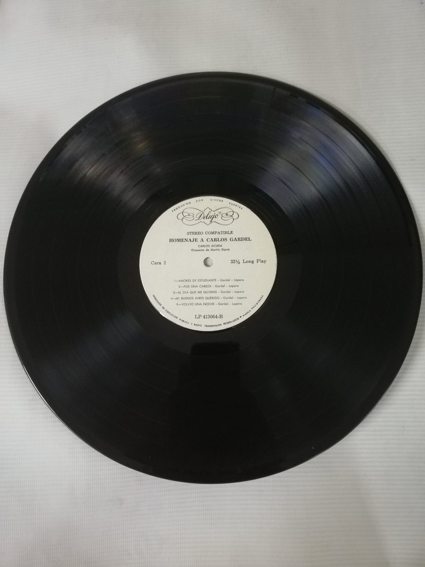 LP CARLOS ACUÑA CON LA ORQUESTA DE MARTIN DARRÉ - HOMENAJE A CARLOS GARDEL