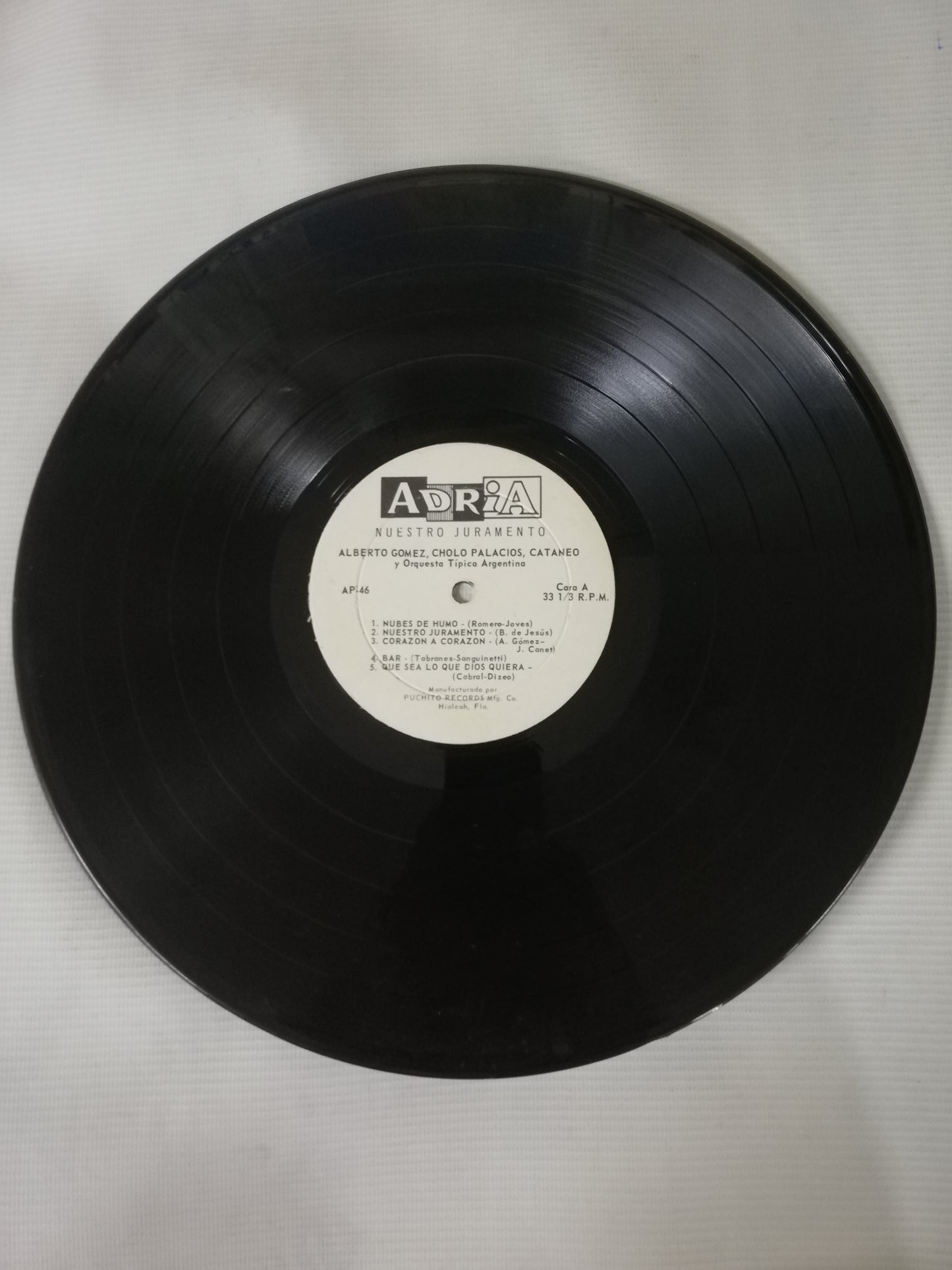 LP ALBERTO GOMEZ / CHOLO PALACIOS / CATANEO Y ORQUESTA TIPICA ARGENTINA - NUESTRO JURAMENTO
