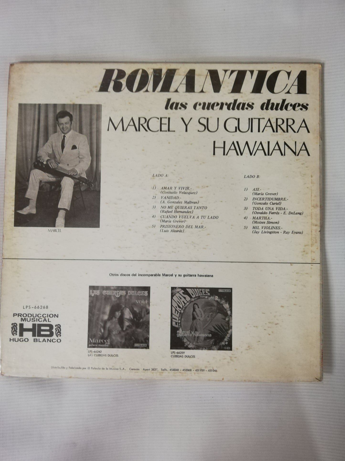 LP MARCEL Y SU GUITARRA HAWAIANA - ROMÁNTICA: LAS CUERDA DULCES