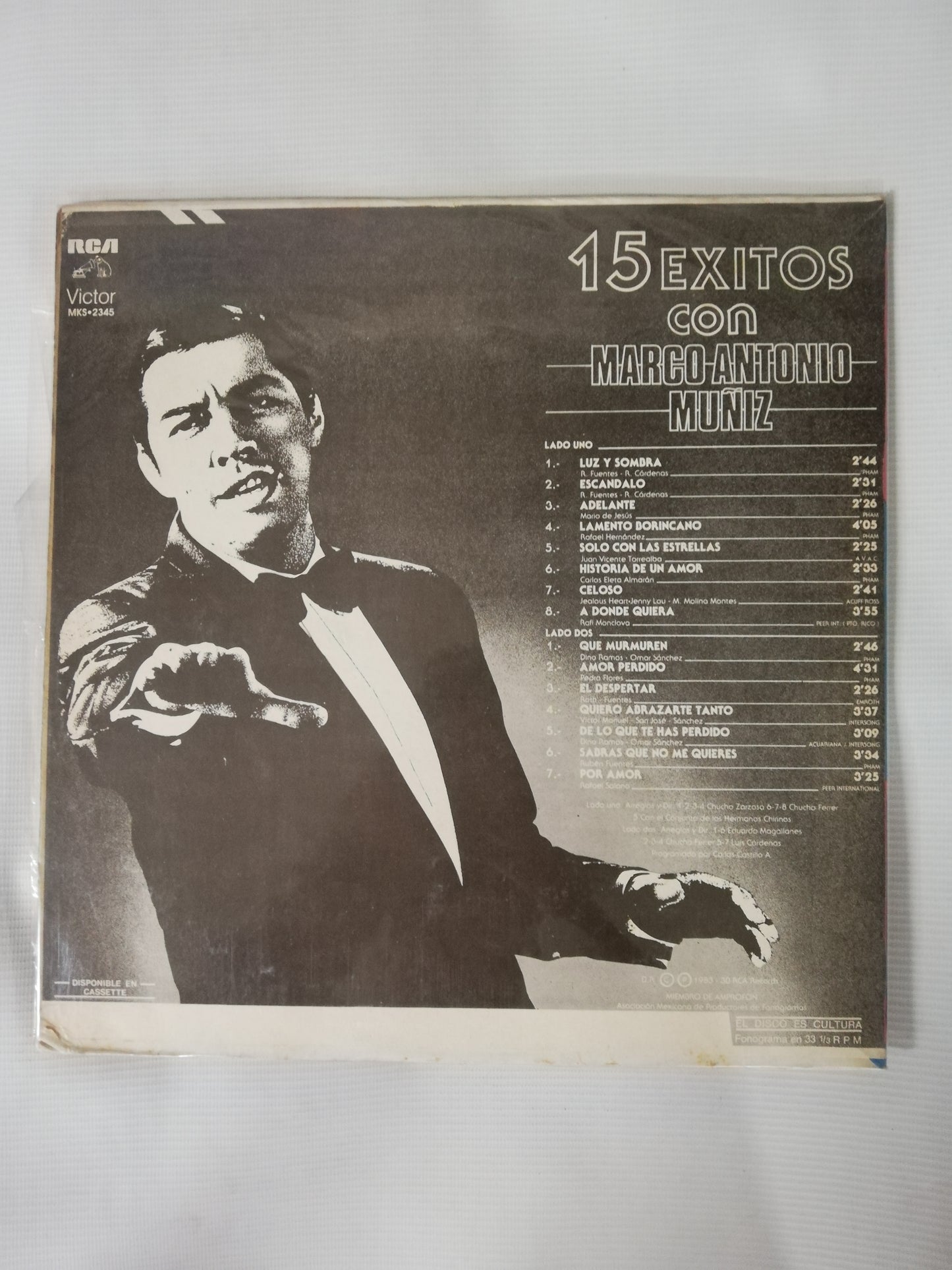 LP MARCO ANTONIO MUÑIZ - 15 EXITOS DE MARCO ANTONIO MUÑIZ