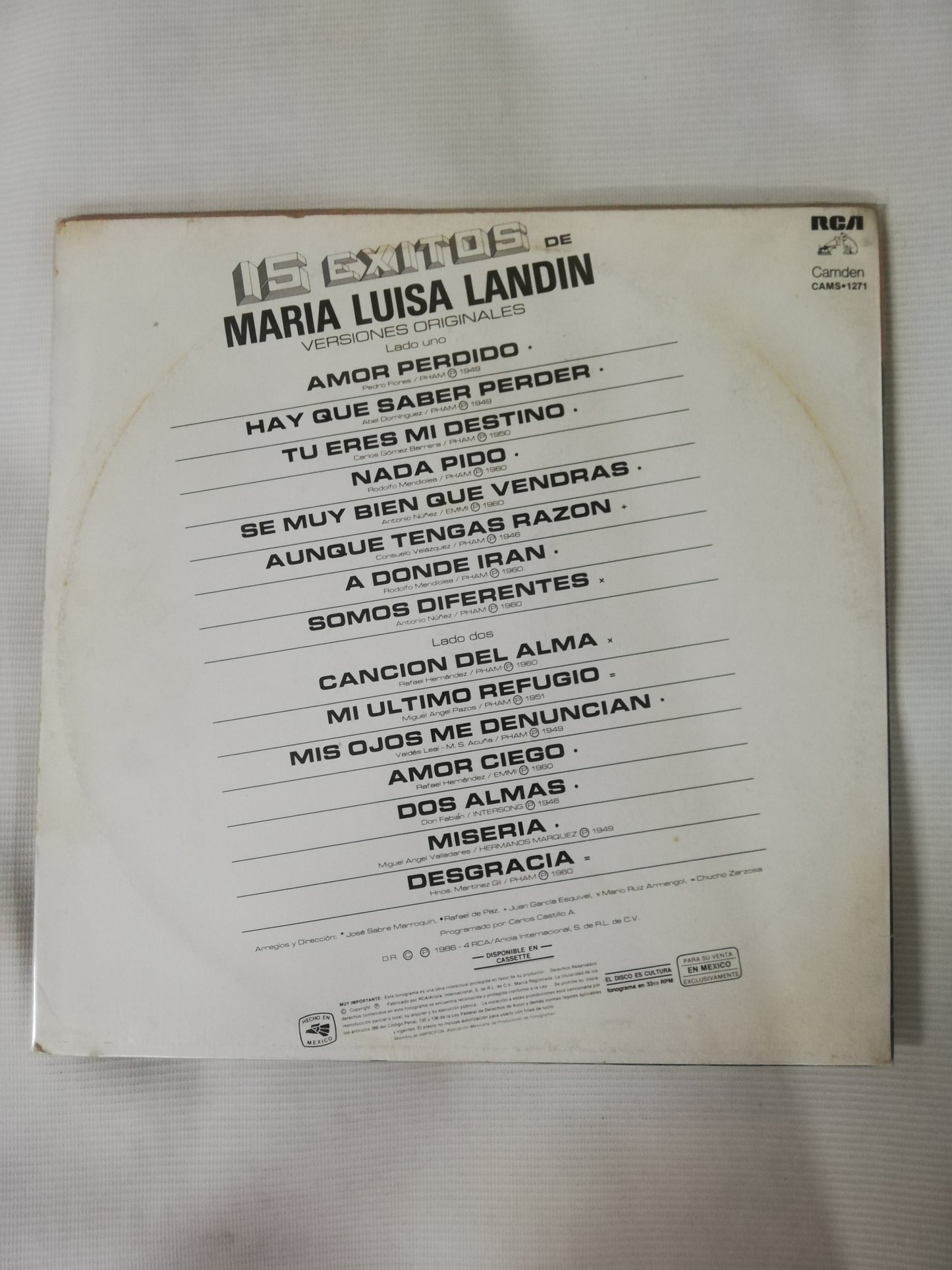 LP MARIA LUISA LANDIN - 15 EXITOS DE MARIA LUISA LANDIN