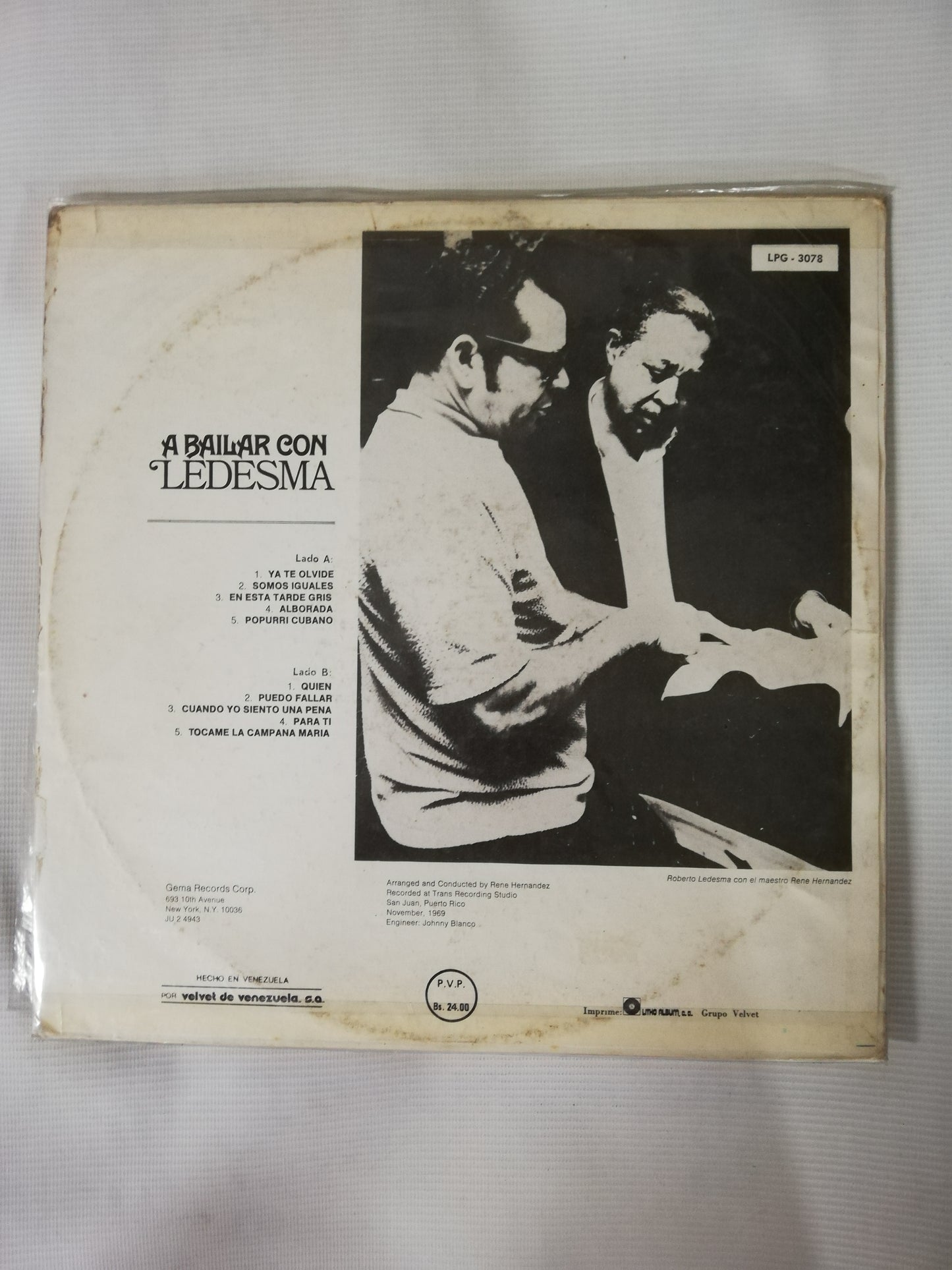 LP ROBERTO LEDESMA - A BAILAR CON LEDESMA, ARREGLOS Y DIRECCIÓN: RENÉ HERNANDEZ