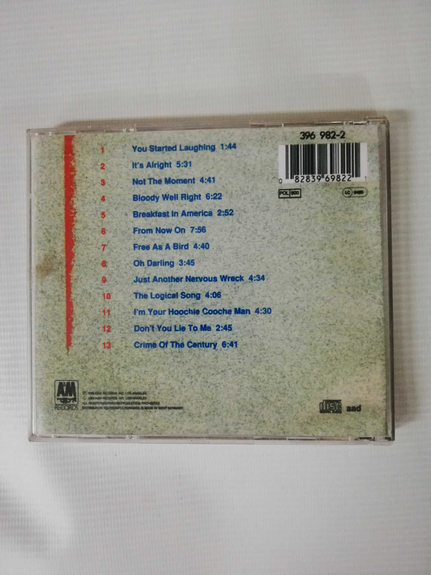 CD SUPERTRAMP - LIVE ´88