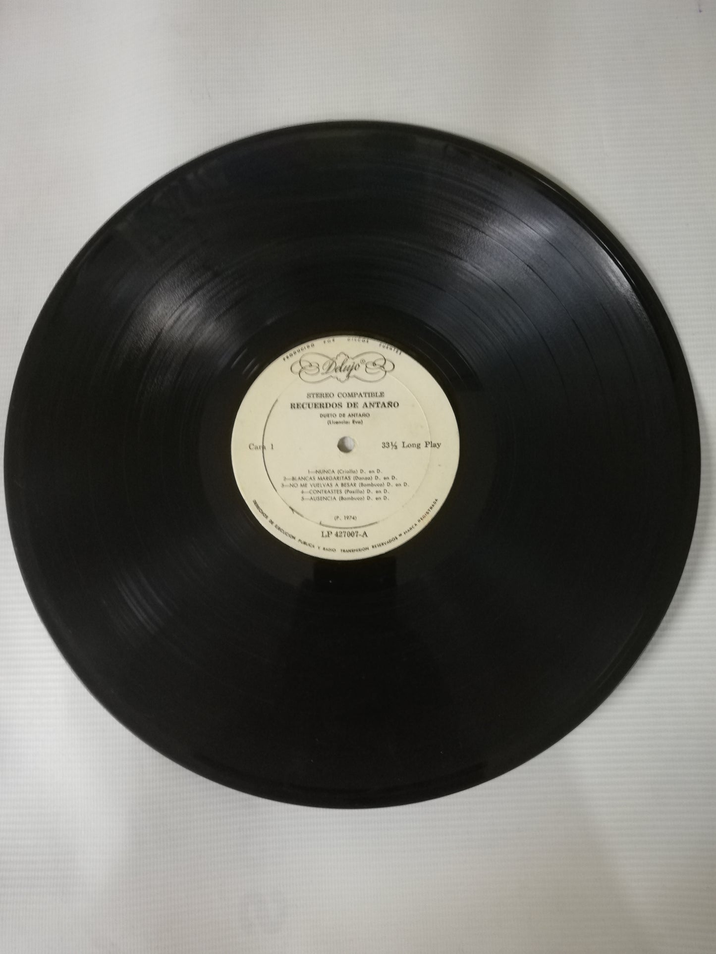 LP DUETO DE ANTAÑO - RECUERDOS DE ANTAÑO