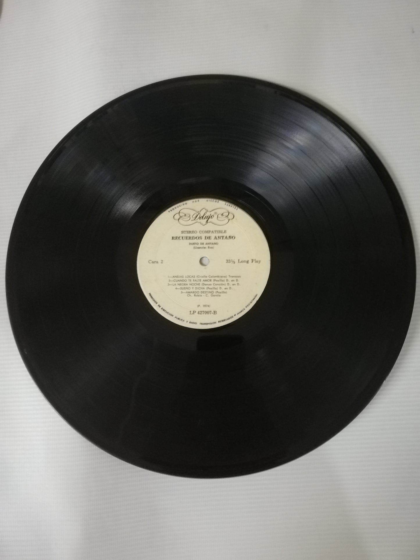 LP DUETO DE ANTAÑO - RECUERDOS DE ANTAÑO