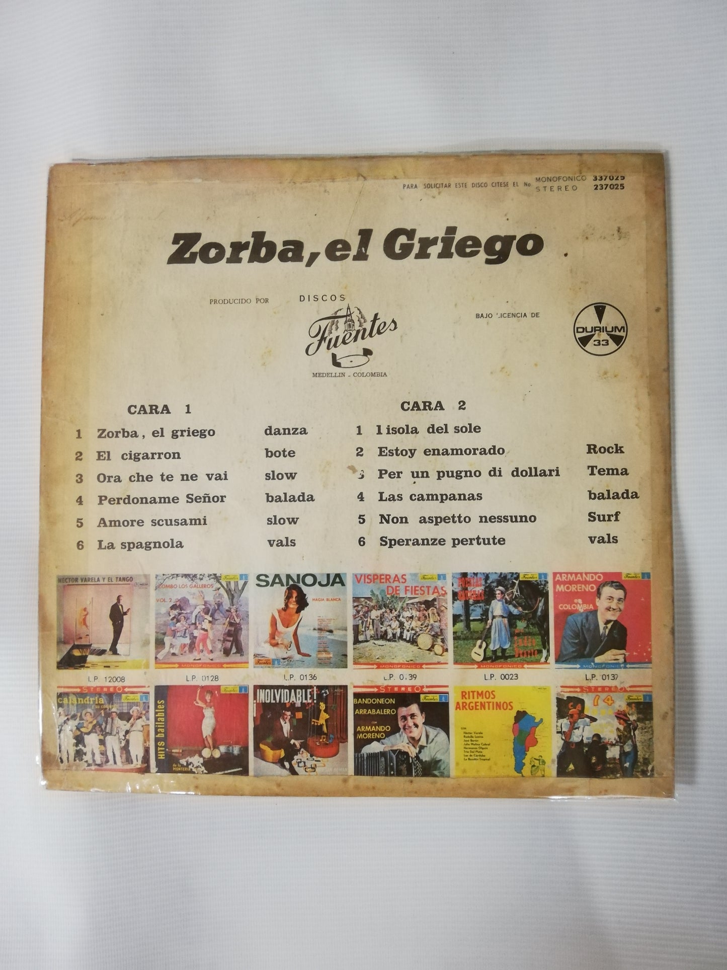 LP ZORBA, EL GRIEGO - MOTION PICTURE SOUNDTRACK