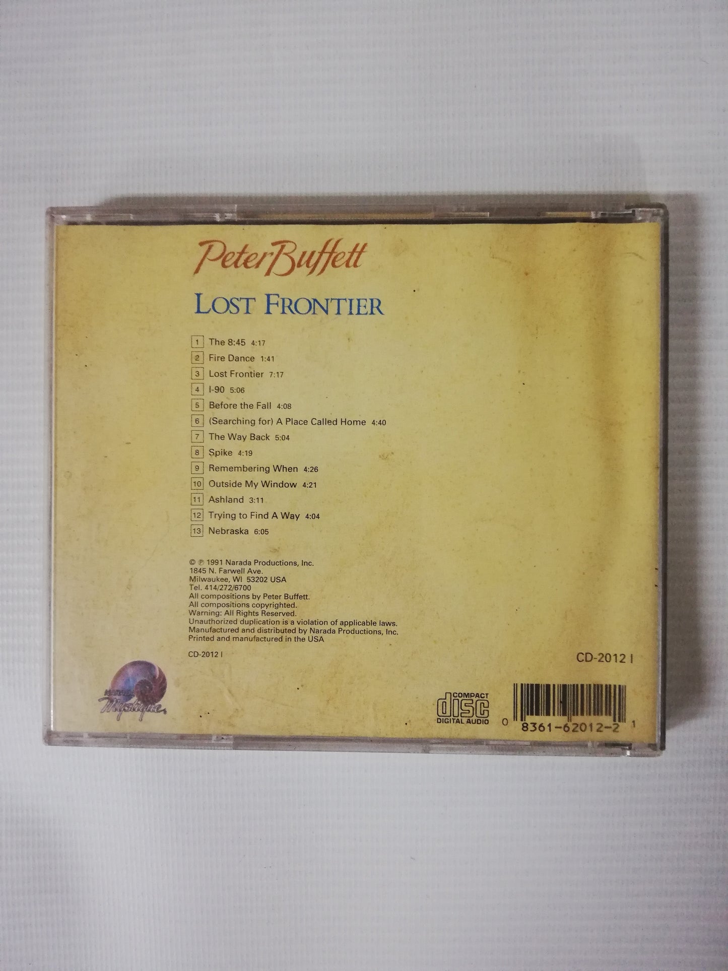 CD PETER BUFFETT - LOST FRONTIER