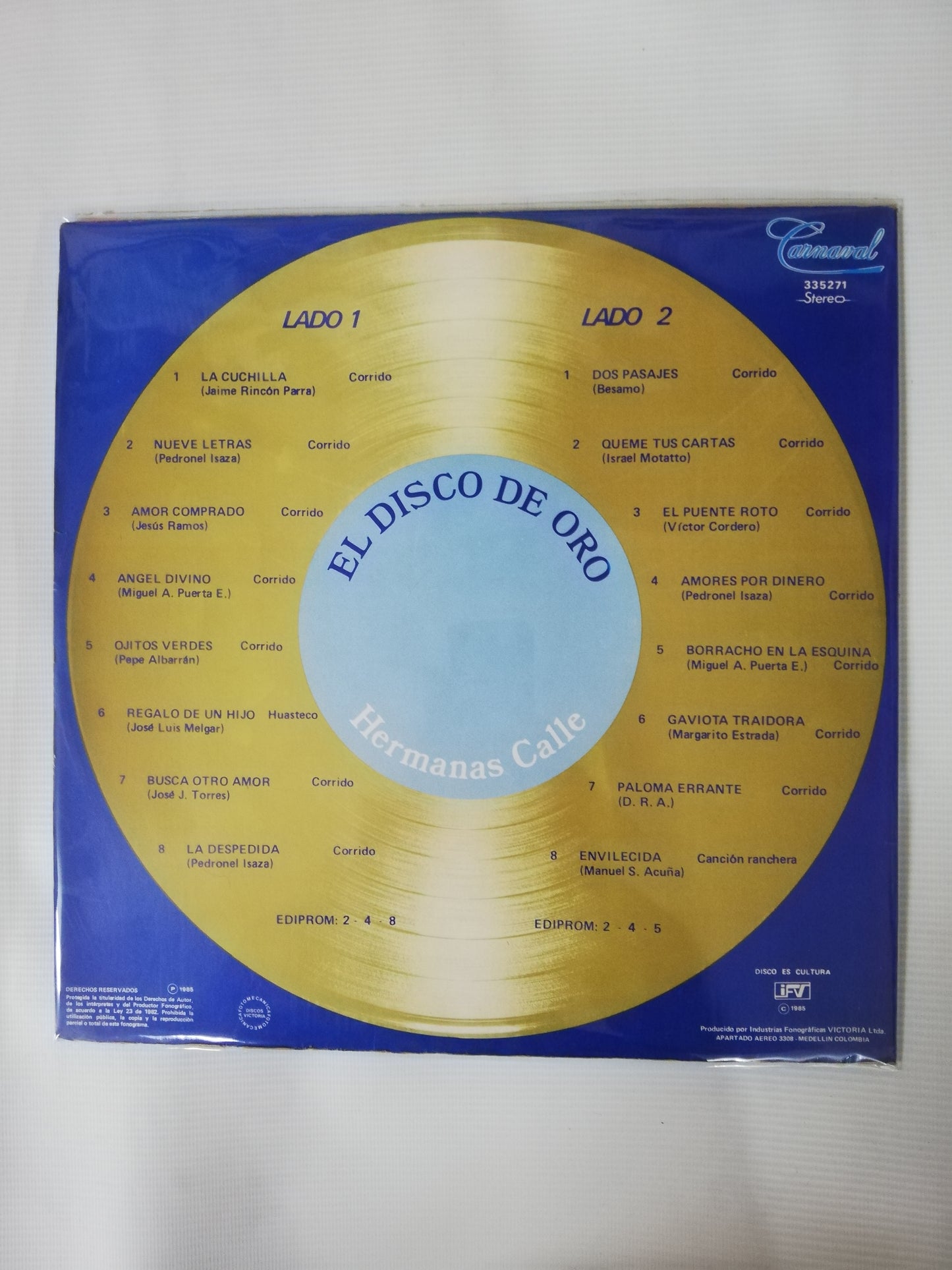 LP HERMANAS CALLE - EL DISCO DE ORO