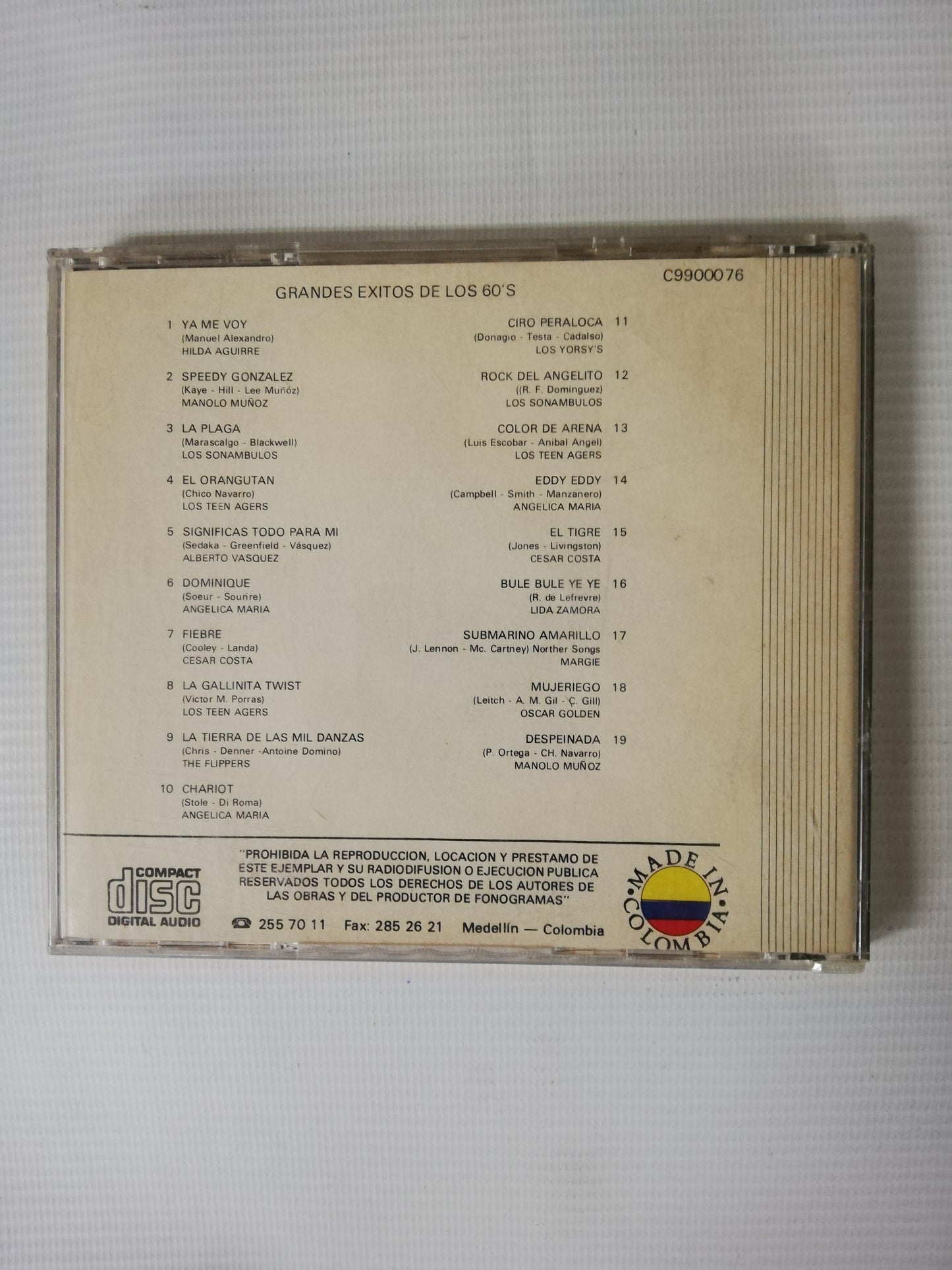 CD GRANDES EXITOS DELOS 60´S - VARIOS INTÉRPRETES