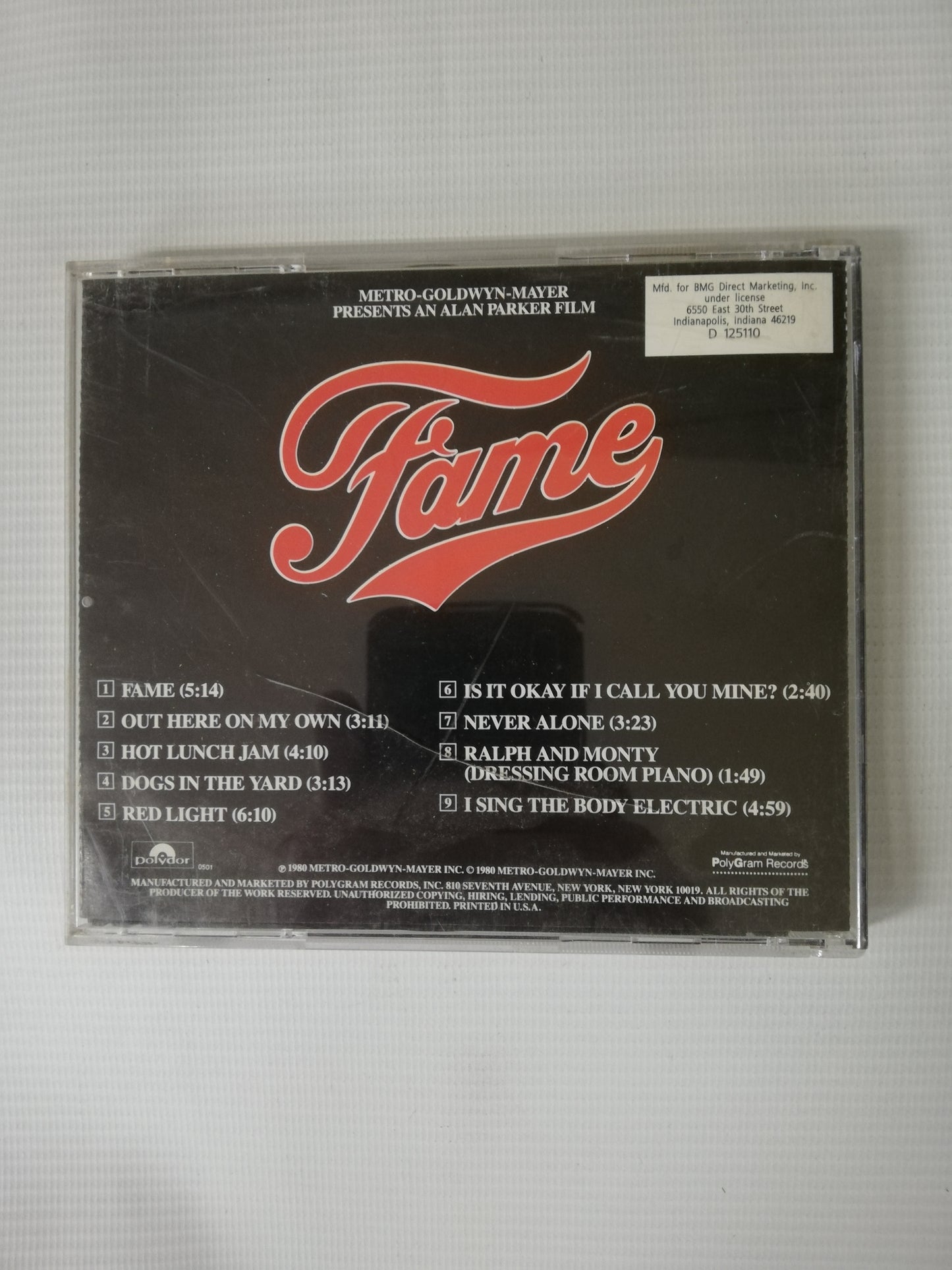 CD FAME - THE ORIGINAL SOUNDTRACK FROM THE MOTION PICTURE