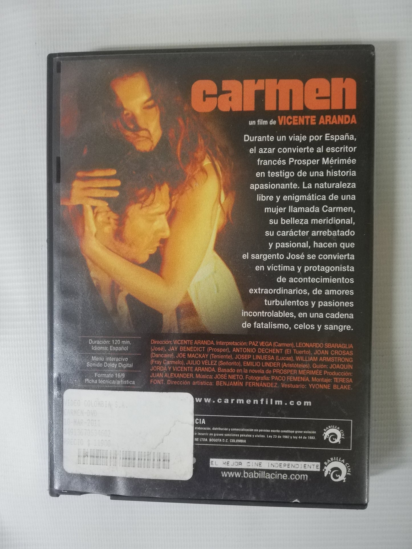 DVD CARMEN - VICENTE ARANDA