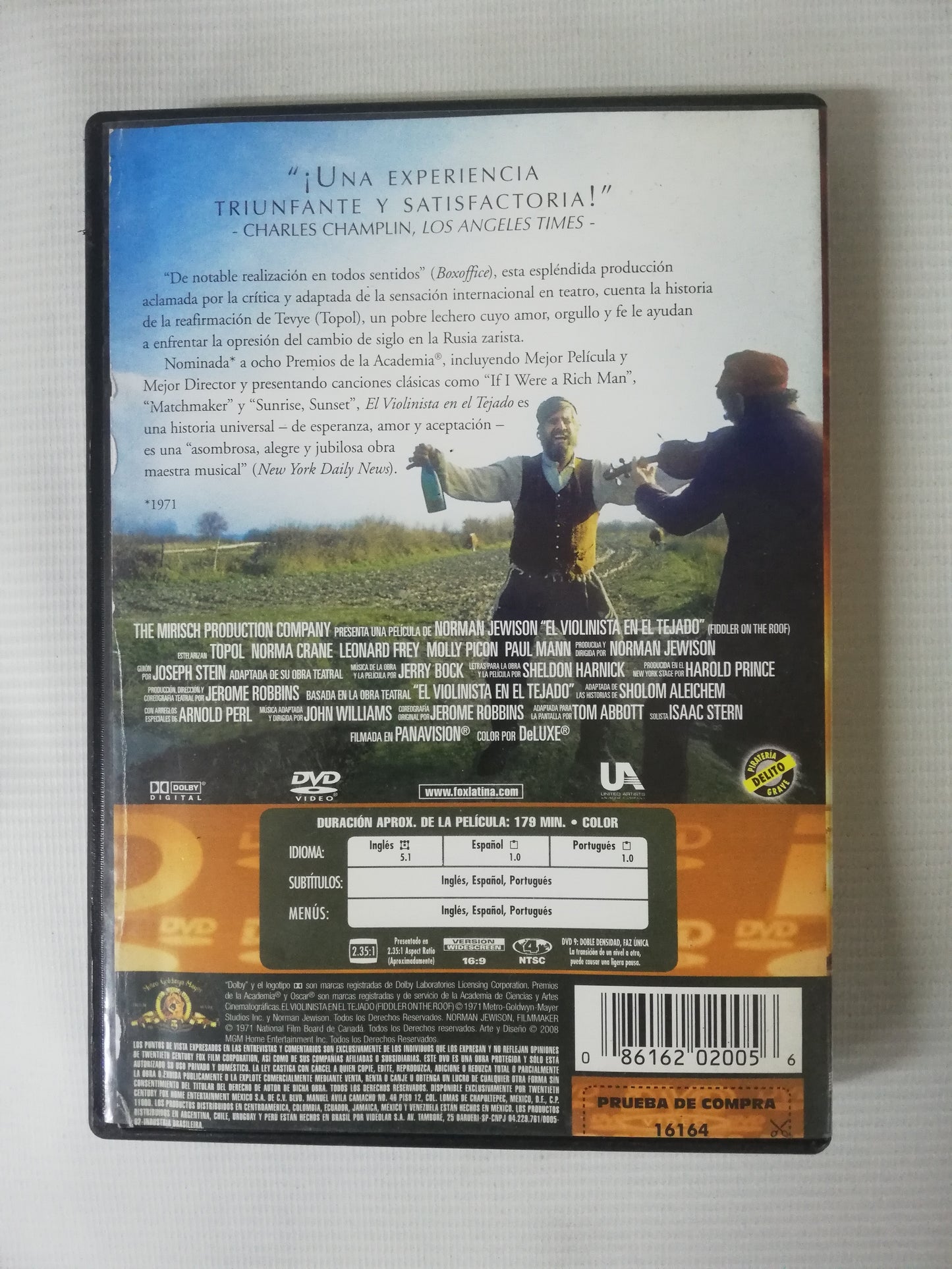 DVD EL VIOLINISTA EN EL TEJADO