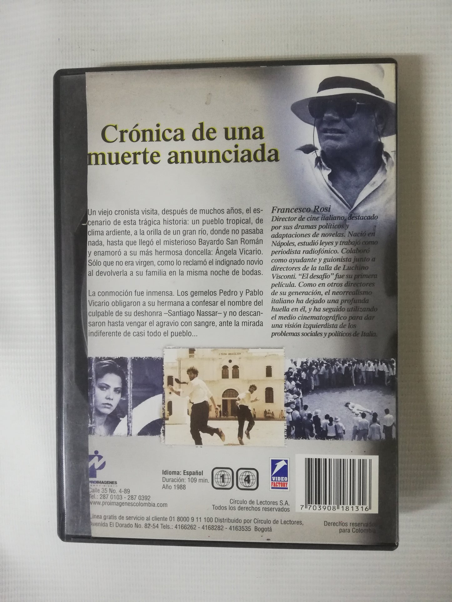 DVD CRÓNICA DE UNA MUERTE ANUNCIADA