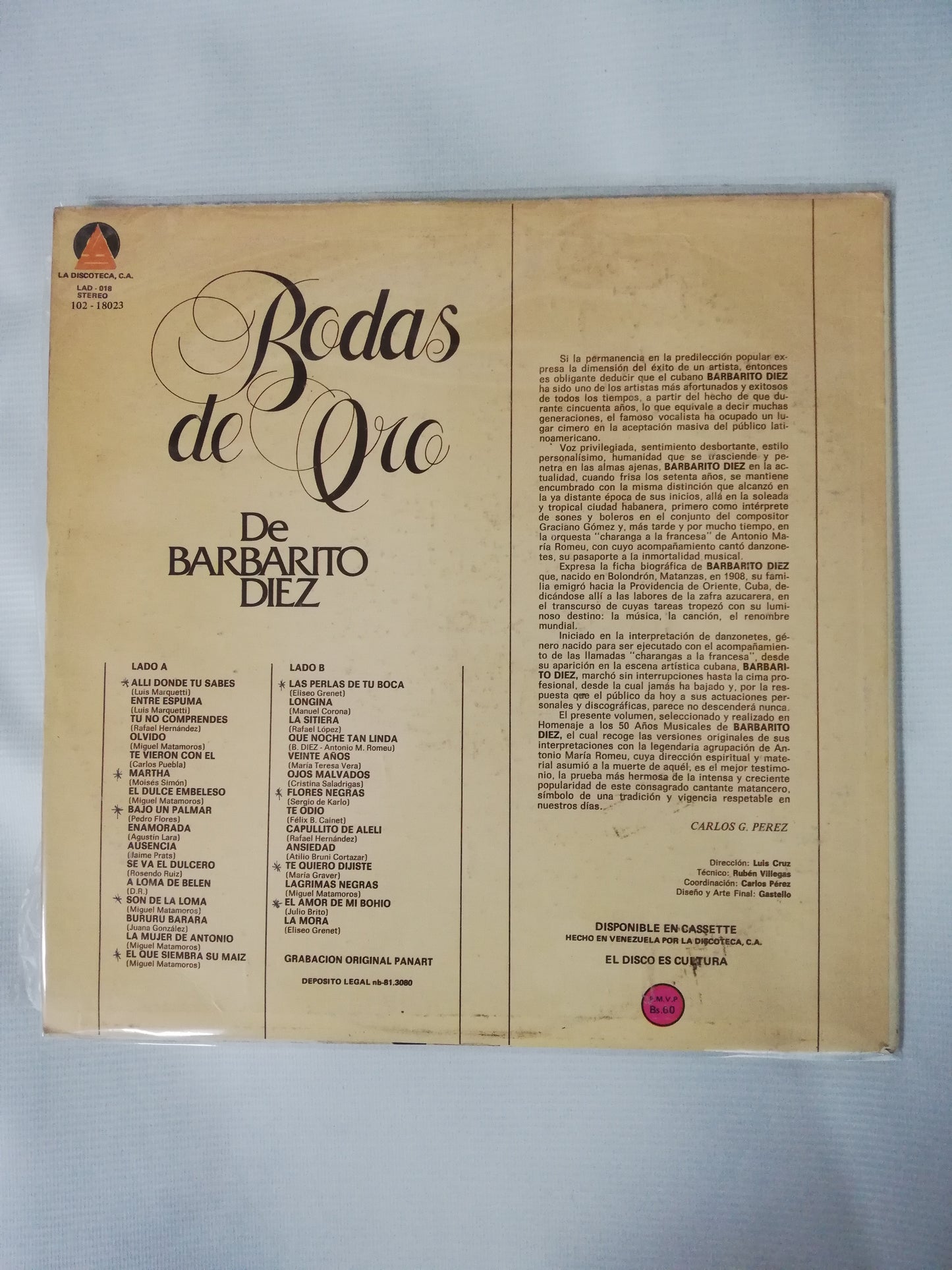 LP BARBARITO DIEZ - BODAS DE ORO