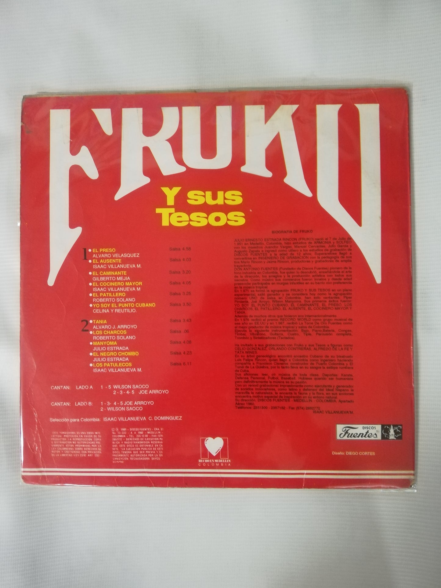 LP FRUKO Y SUS TESOS - GRANDES EXITOS DE SALSA