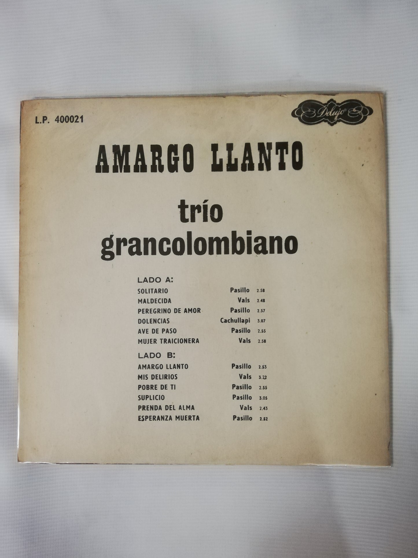 LP TRIO GRANCOLOMBIANO - AMARGO LLANTO