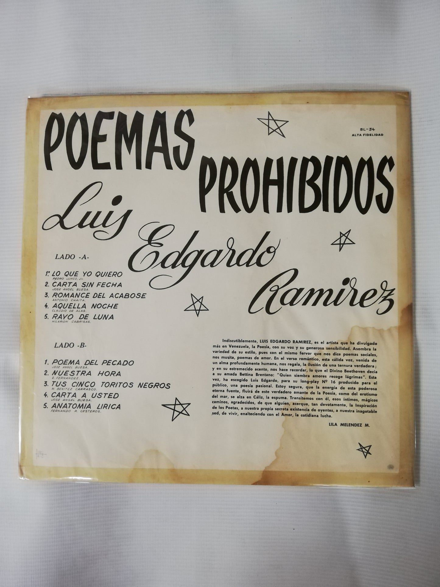 LP LUIS EDGARDO RAMIREZ - POEMAS PROHIBIDOS