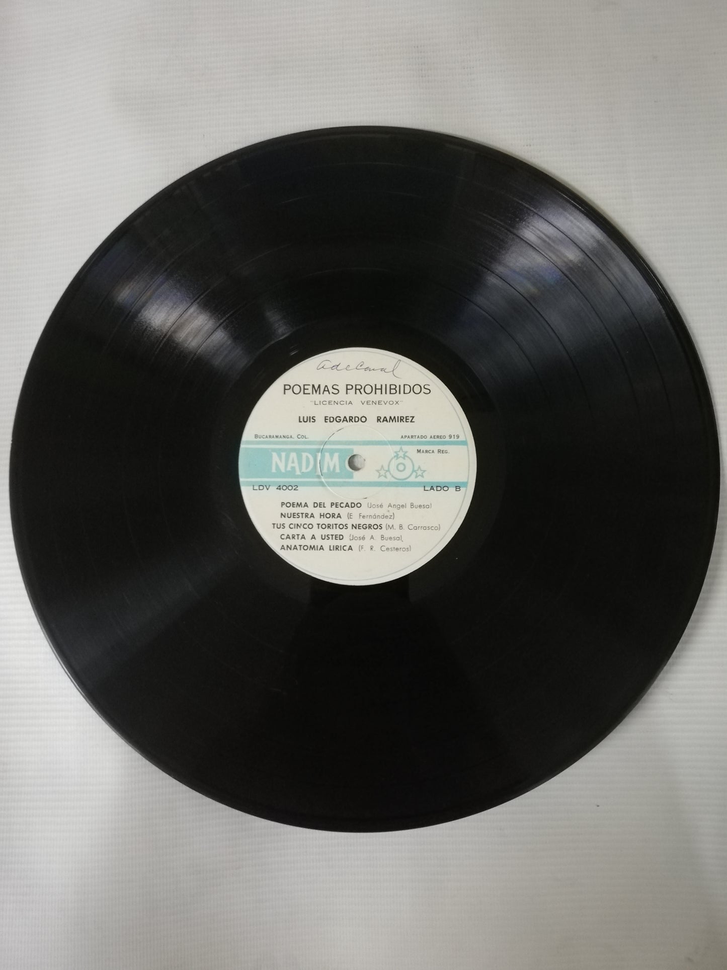 LP LUIS EDGARDO RAMIREZ - POEMAS PROHIBIDOS