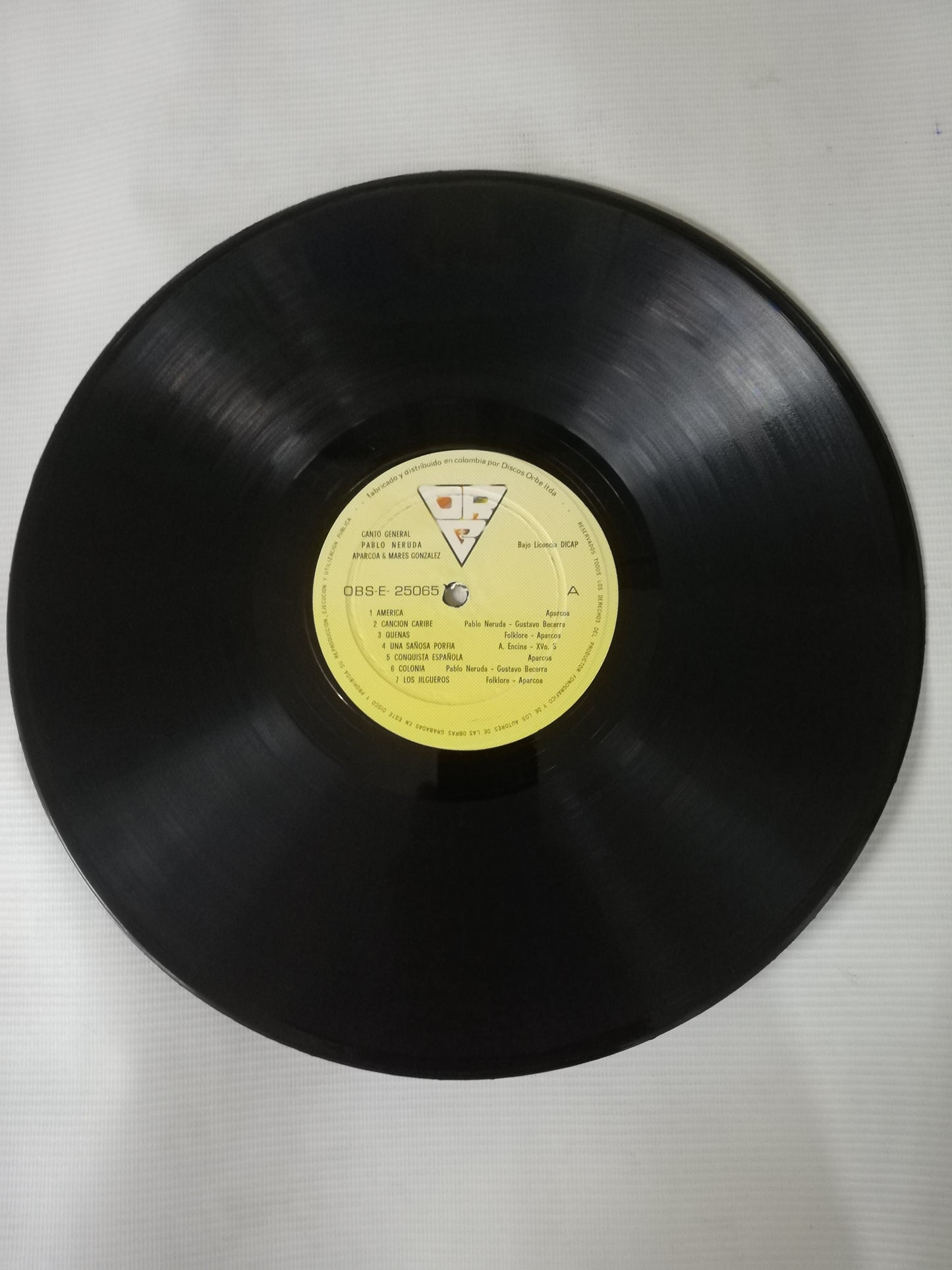 LP APARCOA & MARES GONZALEZ - CANTO GENERAL DE PABLO NERUDA