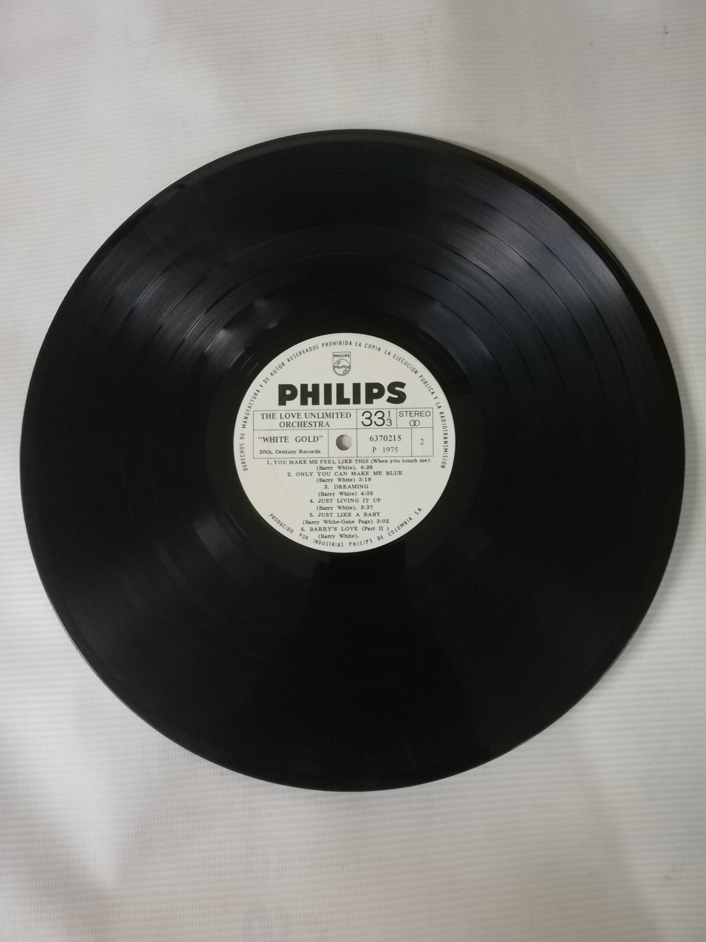 LP BARRY WHITE AND THE LOVE UNLIMITED ORCHESTRA - WHITE GOLD