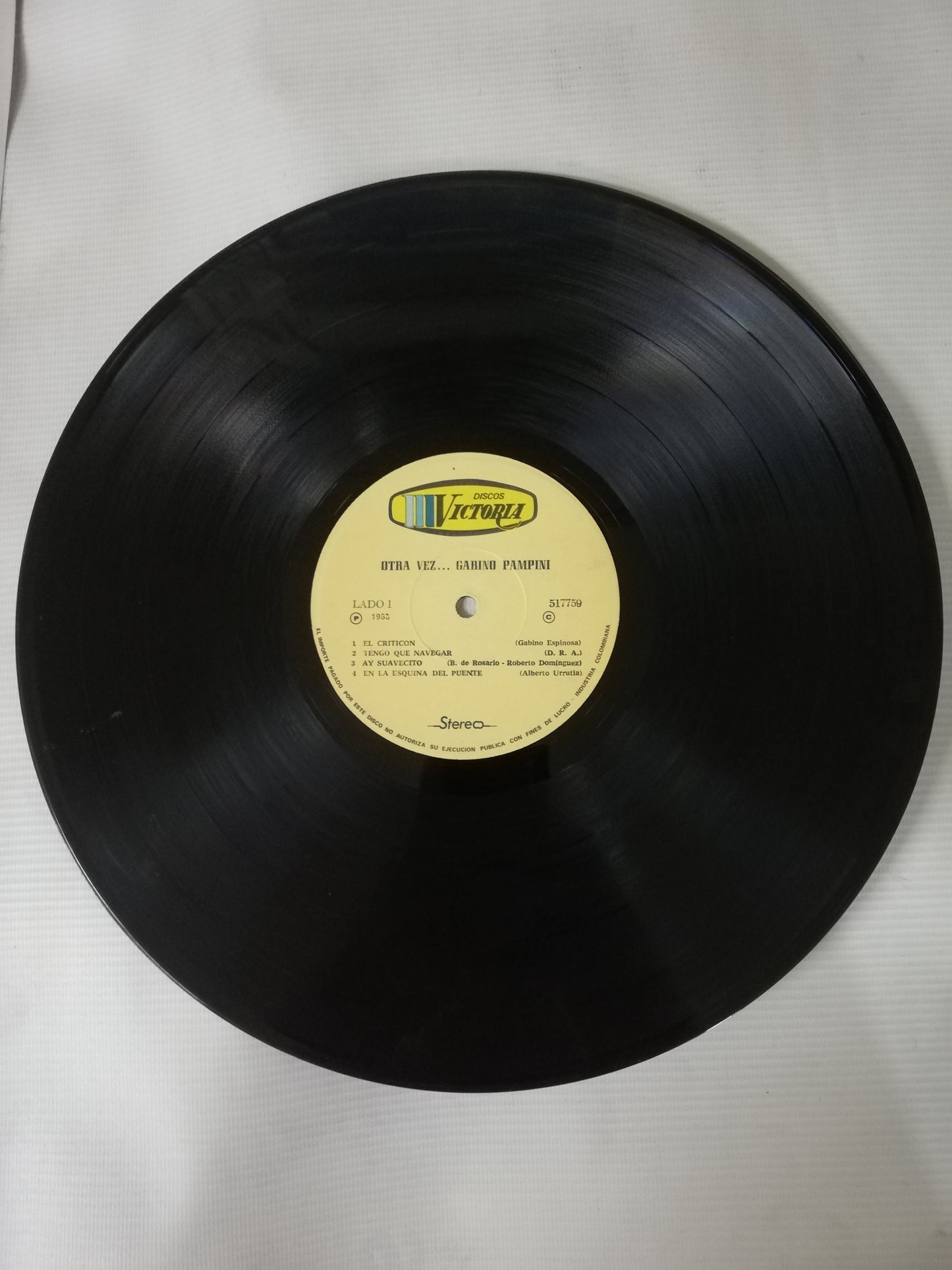LP GABINO PAMPINI - OTRA VEZ...GABINO PAMPINI CON EL COMBO IMPACTO Y ROBERTO Y SU ZAFRA