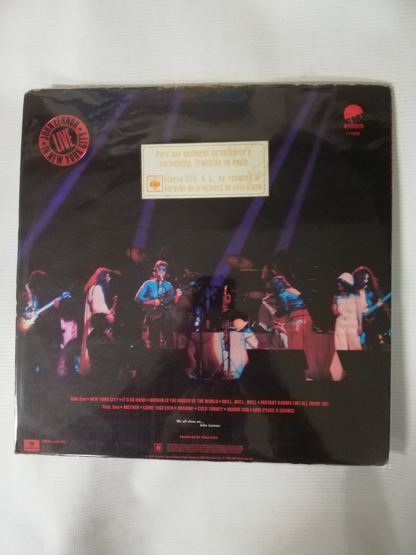 LP JOHN LENNON - LIVE IN NEW YORK CITY