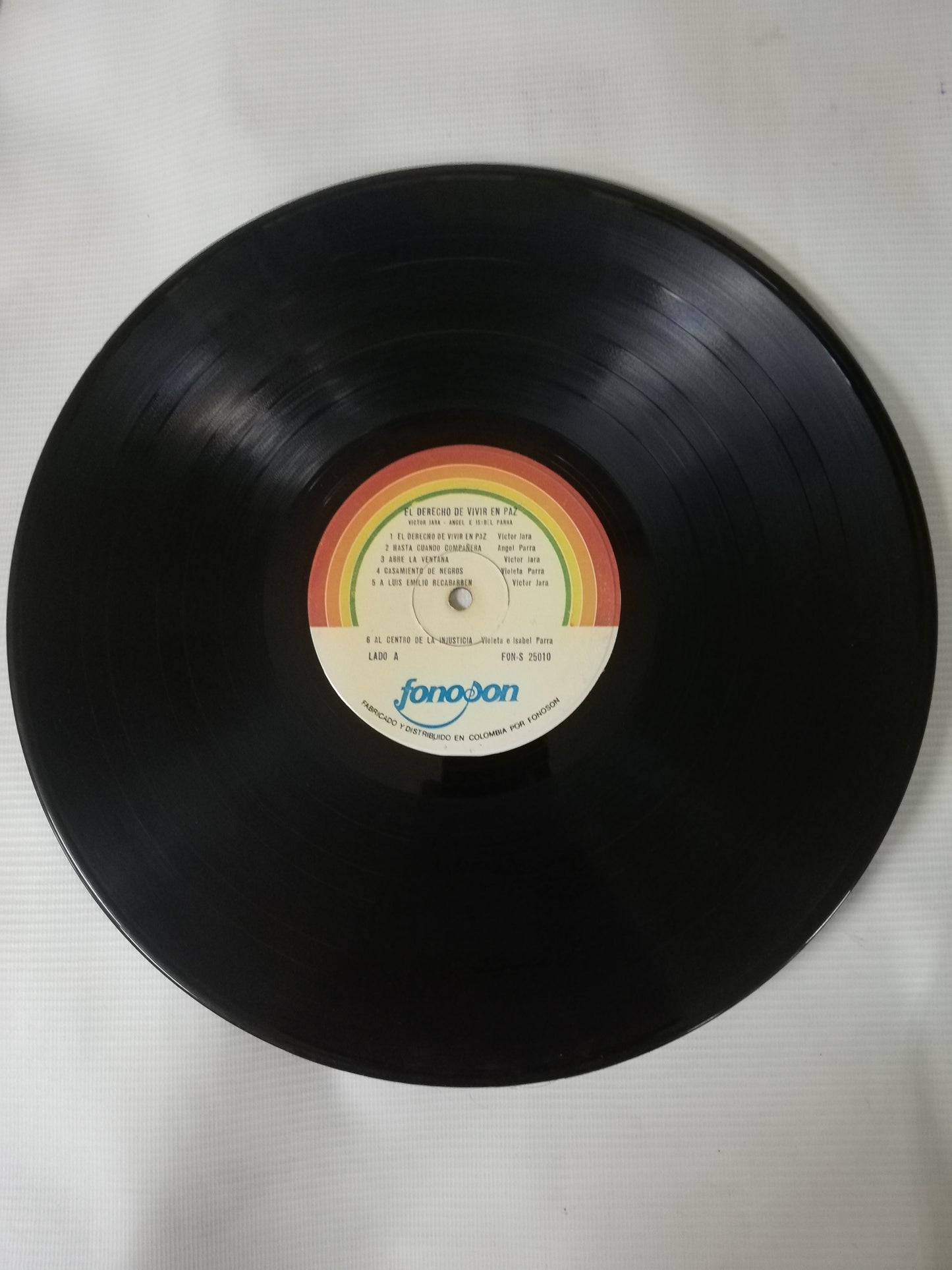 LP VICTOR JARA / ANGEL E ISABEL PARRA - EL DERECHO A VIVIR EN PAZ